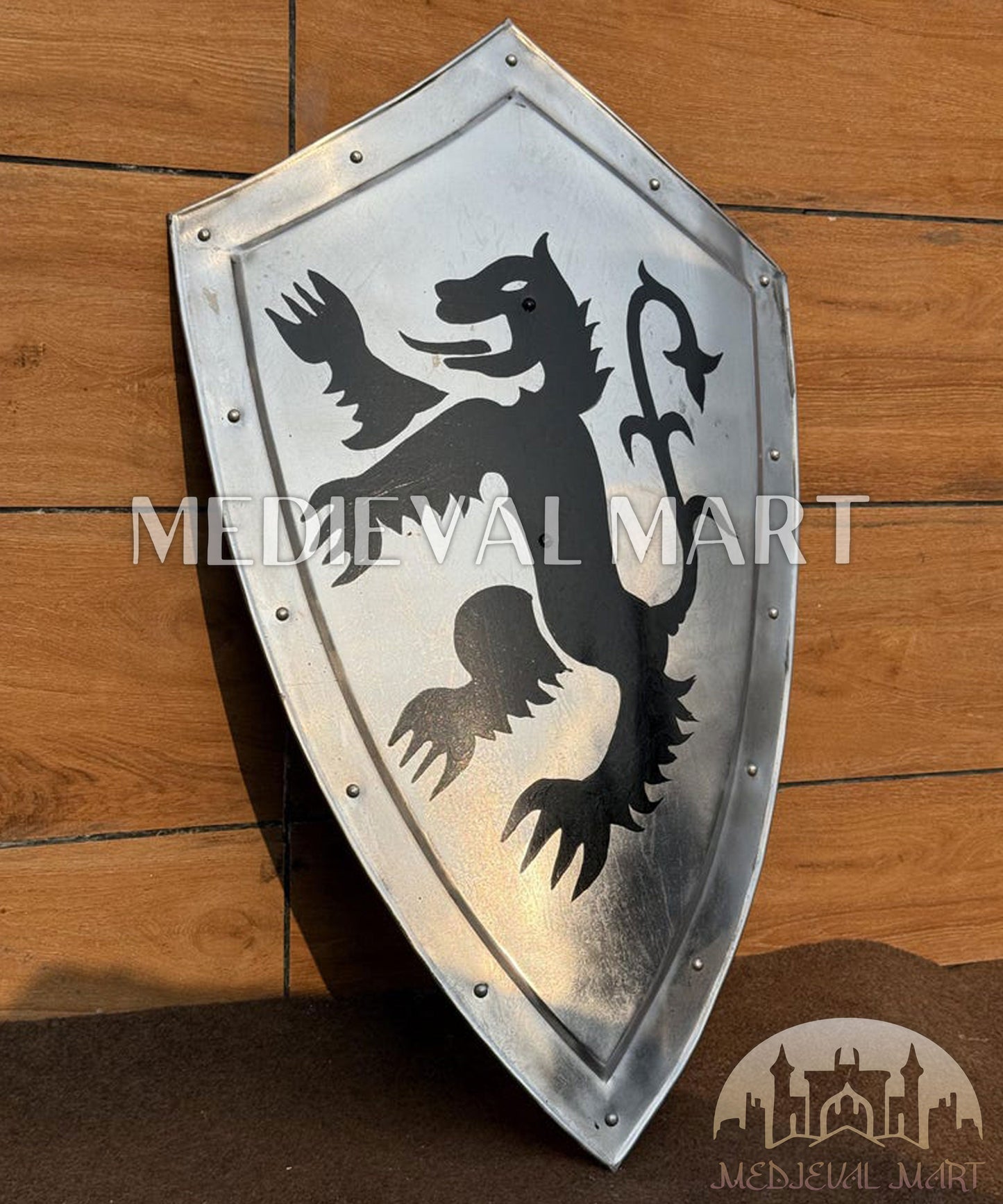 MEDIEVALMART Medieval Templar Dragon Crusader Shield | Gift for Dad