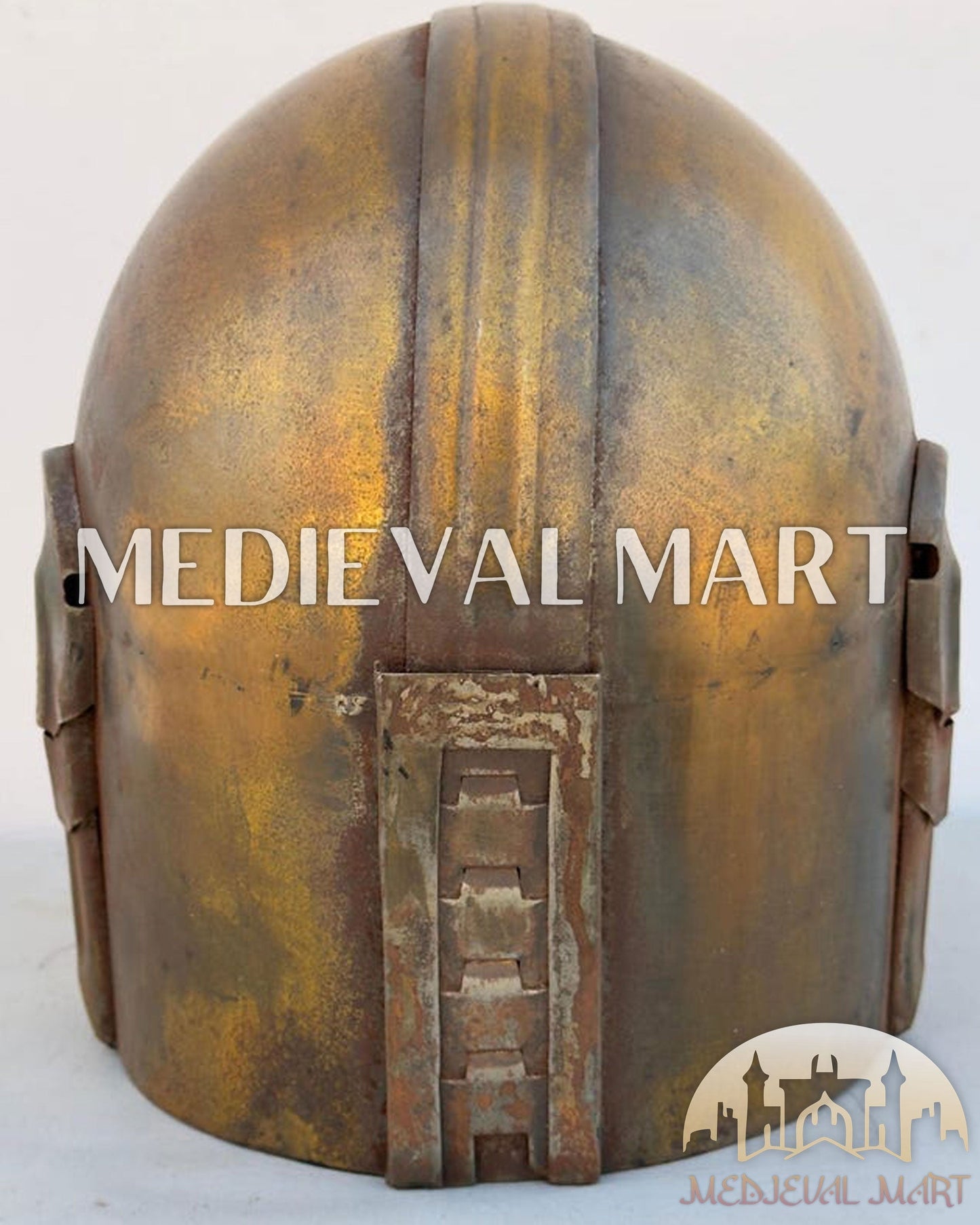 MEDIEVALMART "The Mandalorian" Din Djarin Antique finish Helmet W/H Free Stand | Star Wars Props
