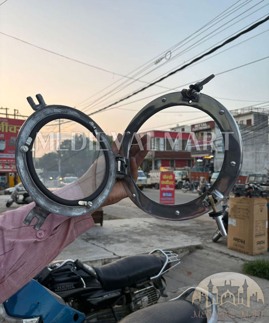 MEDIEVALMART Shiny Chrome Finish Maritime Ship Porthole