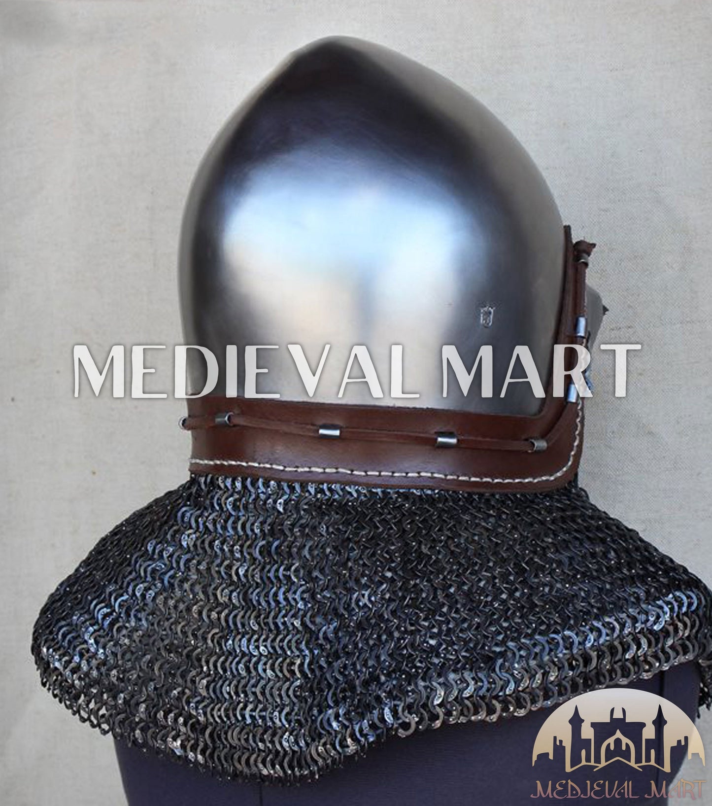 MEDIEVALMART XIV Century Medieval "The Wayward Knight" klappvisor Bascinet Helmet