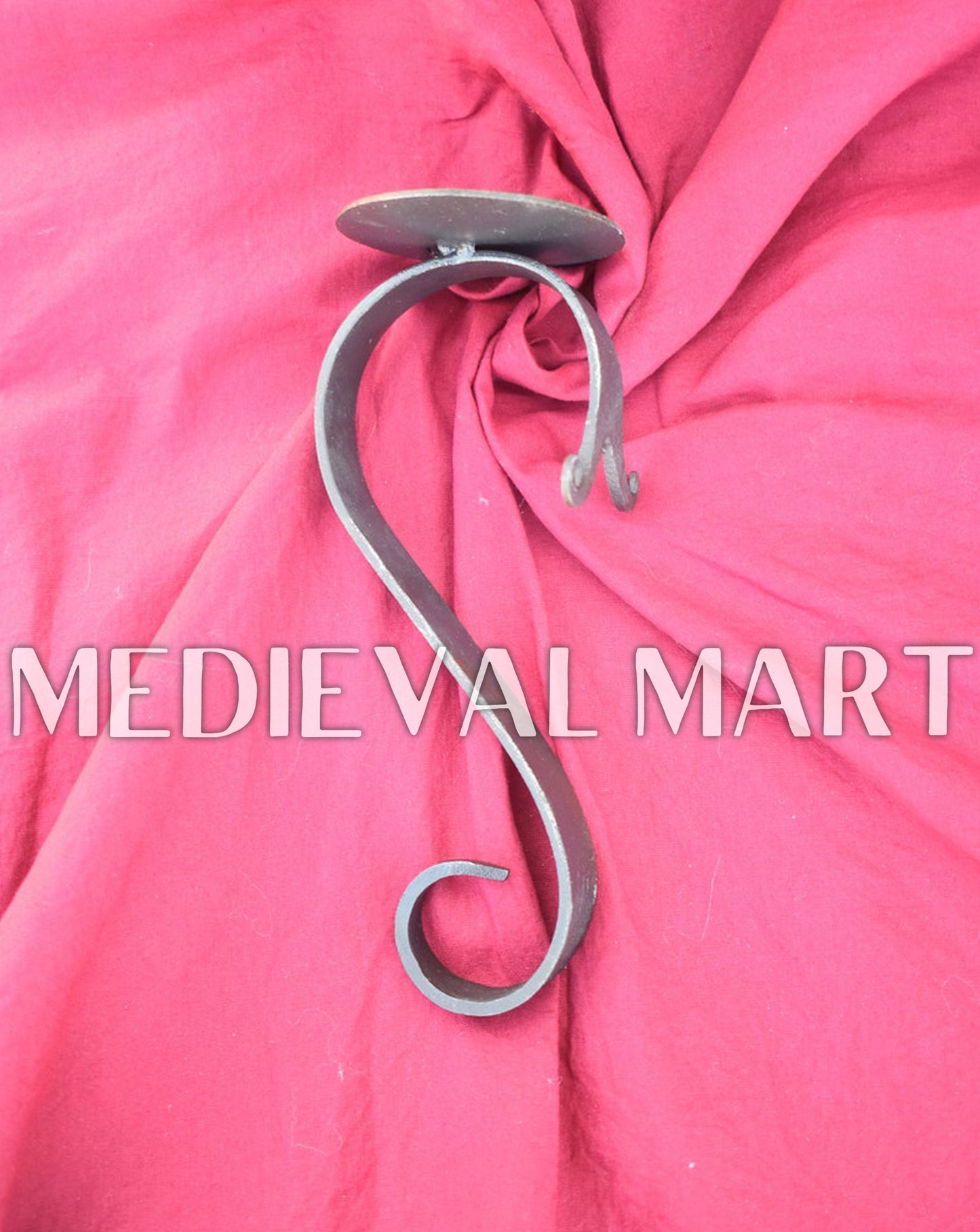 MEDIEVALMART Hand Forged Medieval Iron Candle Stand For Wall Hanging