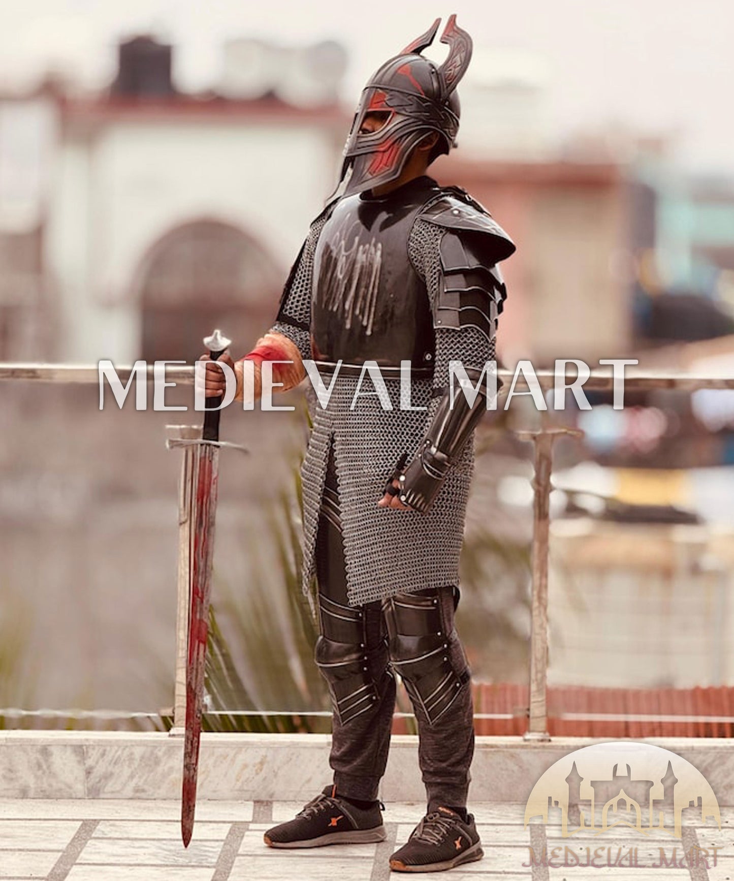 MEDIEVALMART Medieval Battle Ready Fantasy Dark Knight Armor Suit