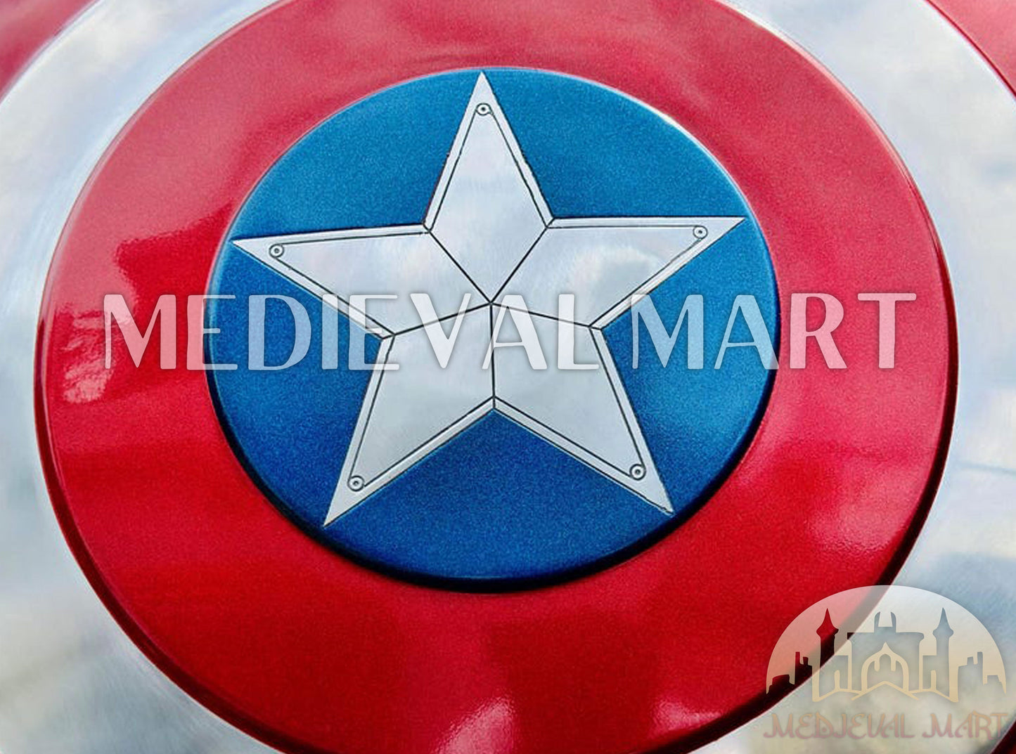 MEDIEVALMART Marvel Legend Captain America Shield Marvel Prop Replica