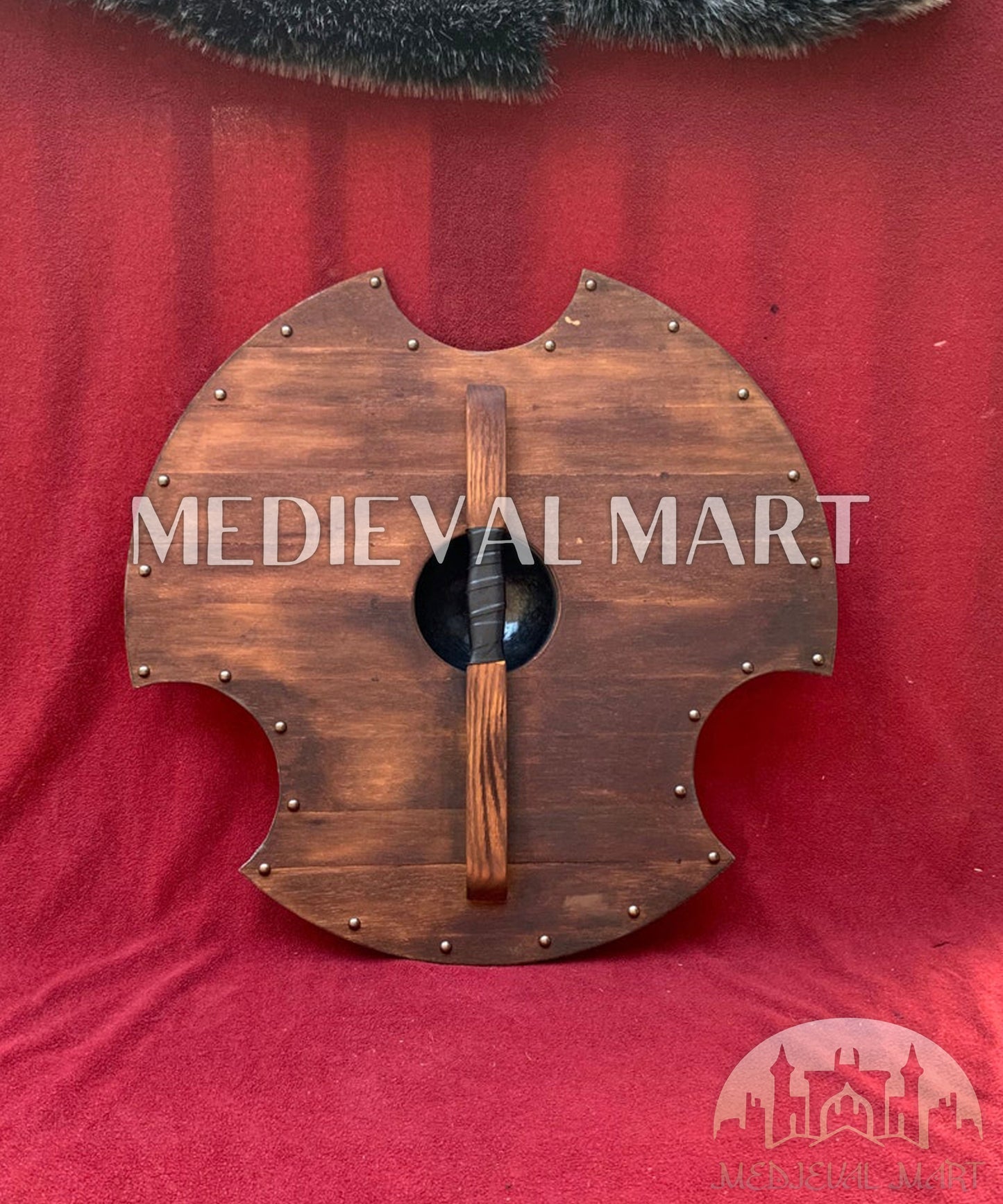 MEDIEVALMART Viking's Valhalla Valkyrie Female Warrior Battleworn Viking Wooden Shield | Gifts For Dad