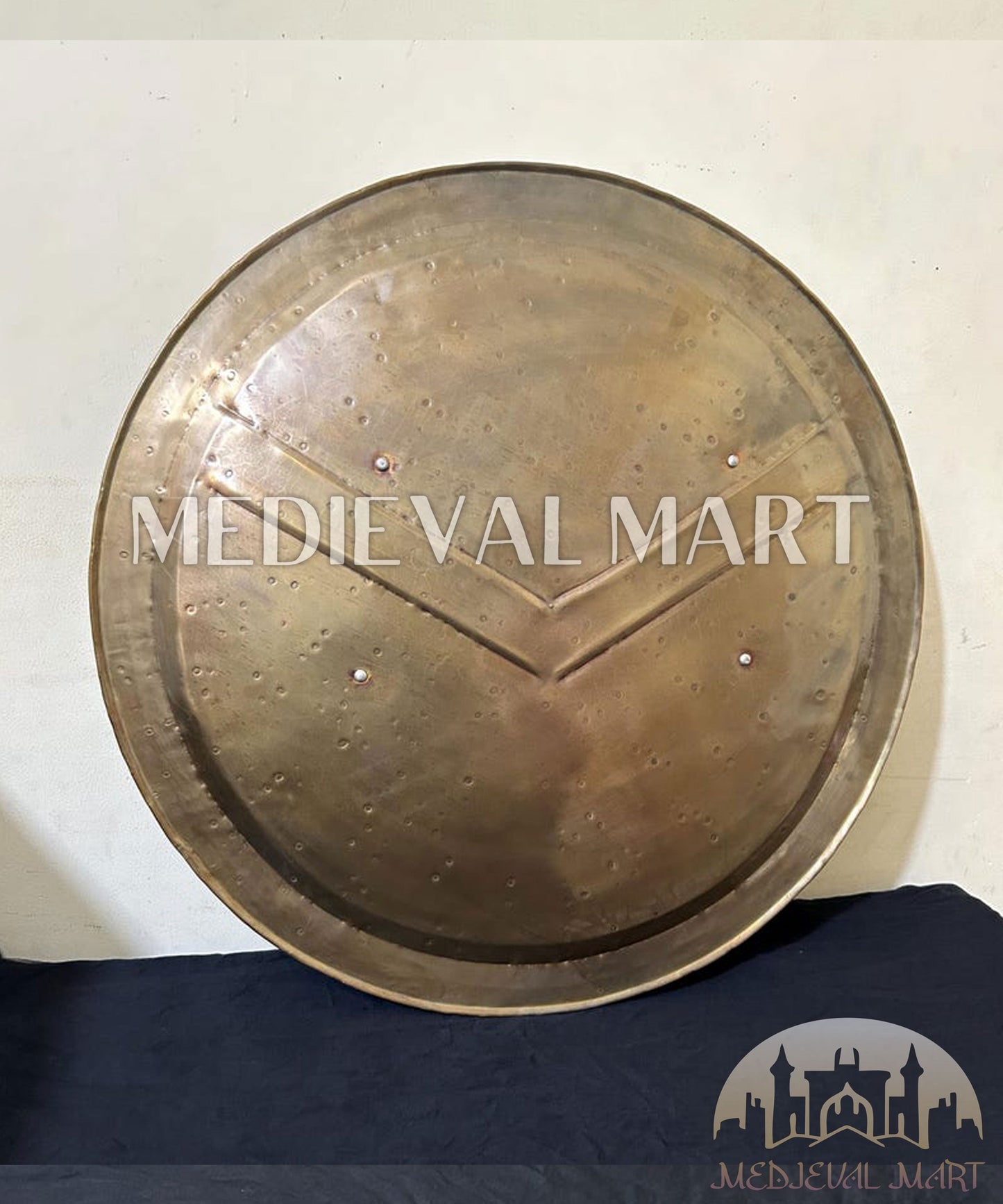 MEDIEVALMART 300 Movie Spartan Shield Replica ORG Finish W/H Sword | Gift for Dad