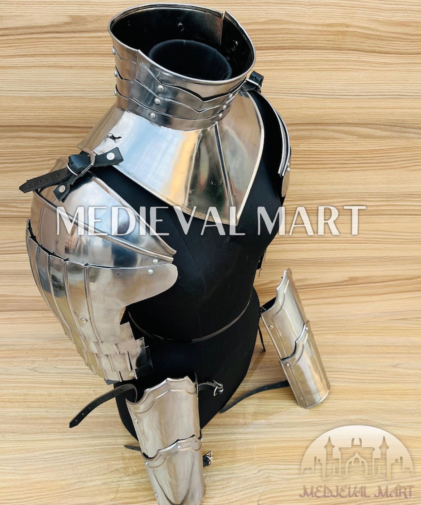 MEDIEVALMART MedievalMart (Solmara KnightWard) Women’s Armor With Pauldron & Bracer