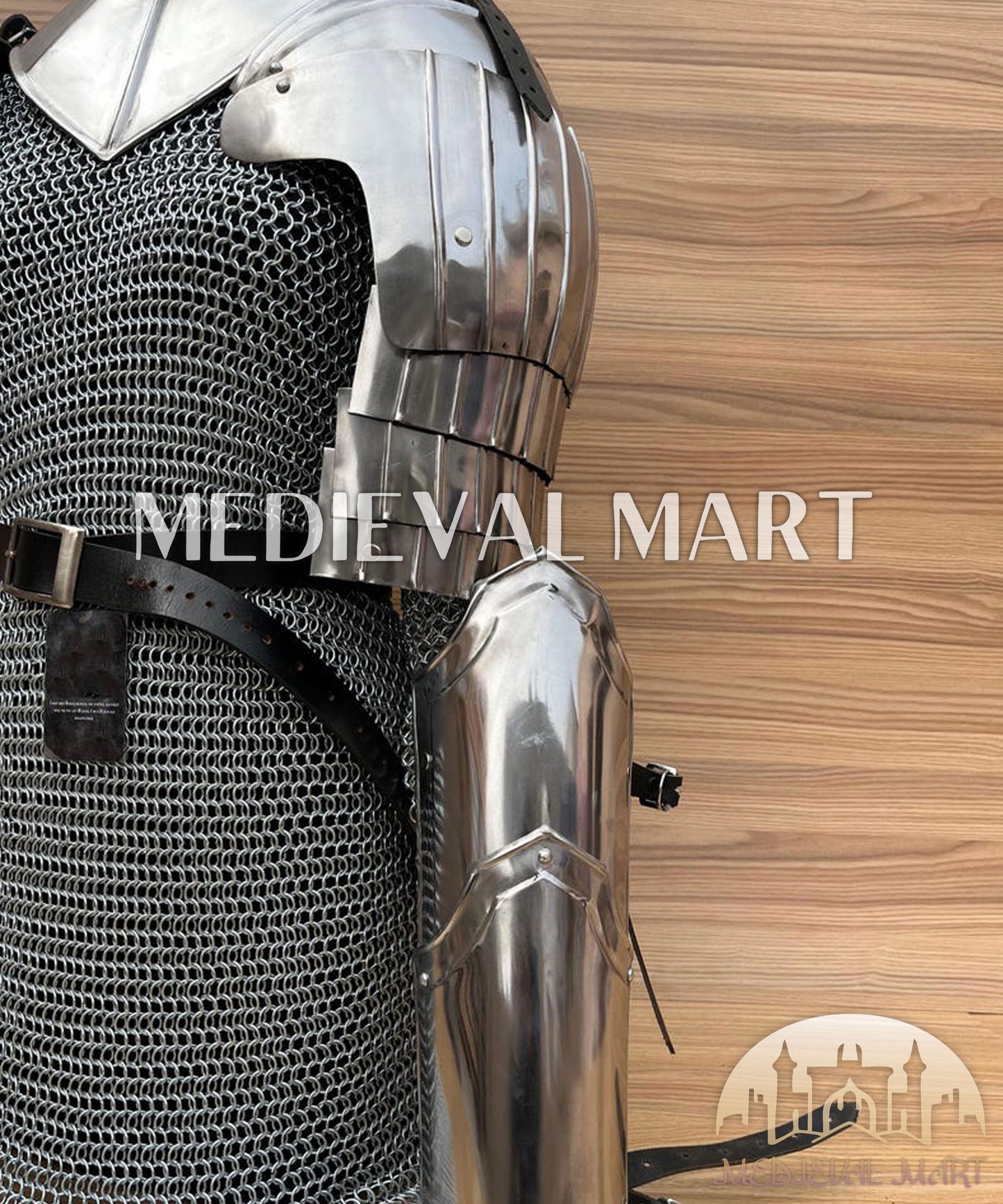 MEDIEVALMART (Solmara Knightward) Women’s Armor W/H (Blazing Fury) Chainmail + Arms Armor