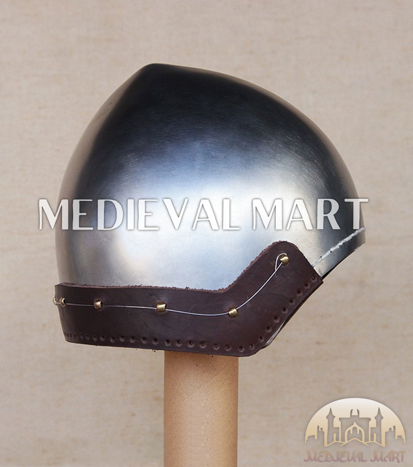 MEDIEVALMART Barbute XVth-Century Italian Open Face T-Shaped Bascinet