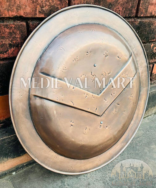 MEDIEVALMART Medieval "300 Moive" King Leonidas Crusader Shield Bronze Finish Halloween Gift for Dad - 300 Props