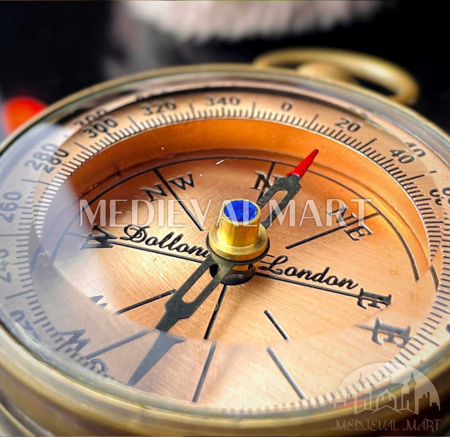 MEDIEVALMART Nautical Brass Personal Engrave Adventure Working Compass Gold Finish | Gift For Mom & Dad