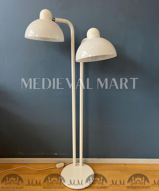 MEDIEVALMART Vintage White Acrylic Glass Space Age Floor Lamp