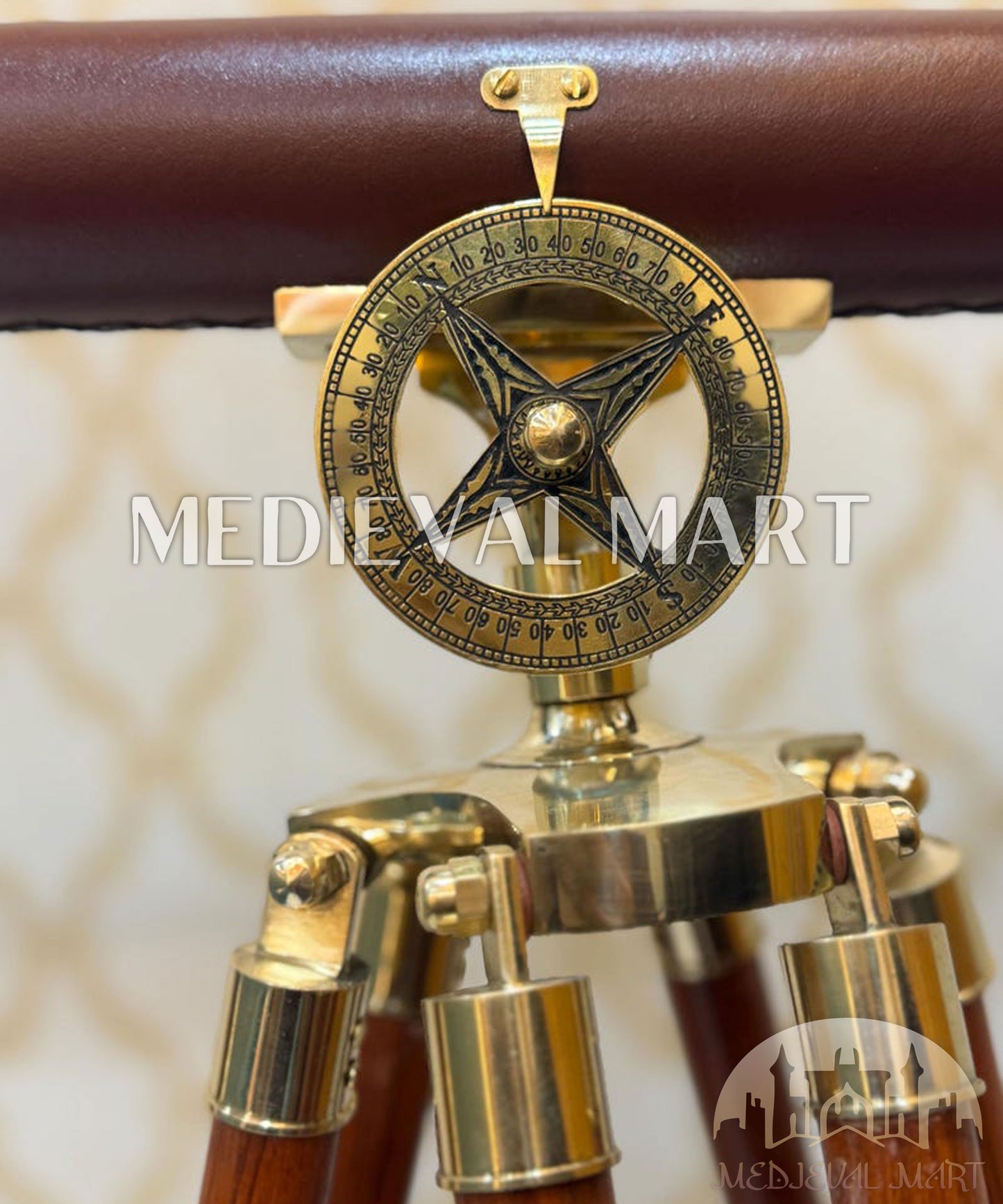 MEDIEVALMART Nautical Brass (40 Inch) Telescope on Adjustable Tripod Stand Gift for Dad