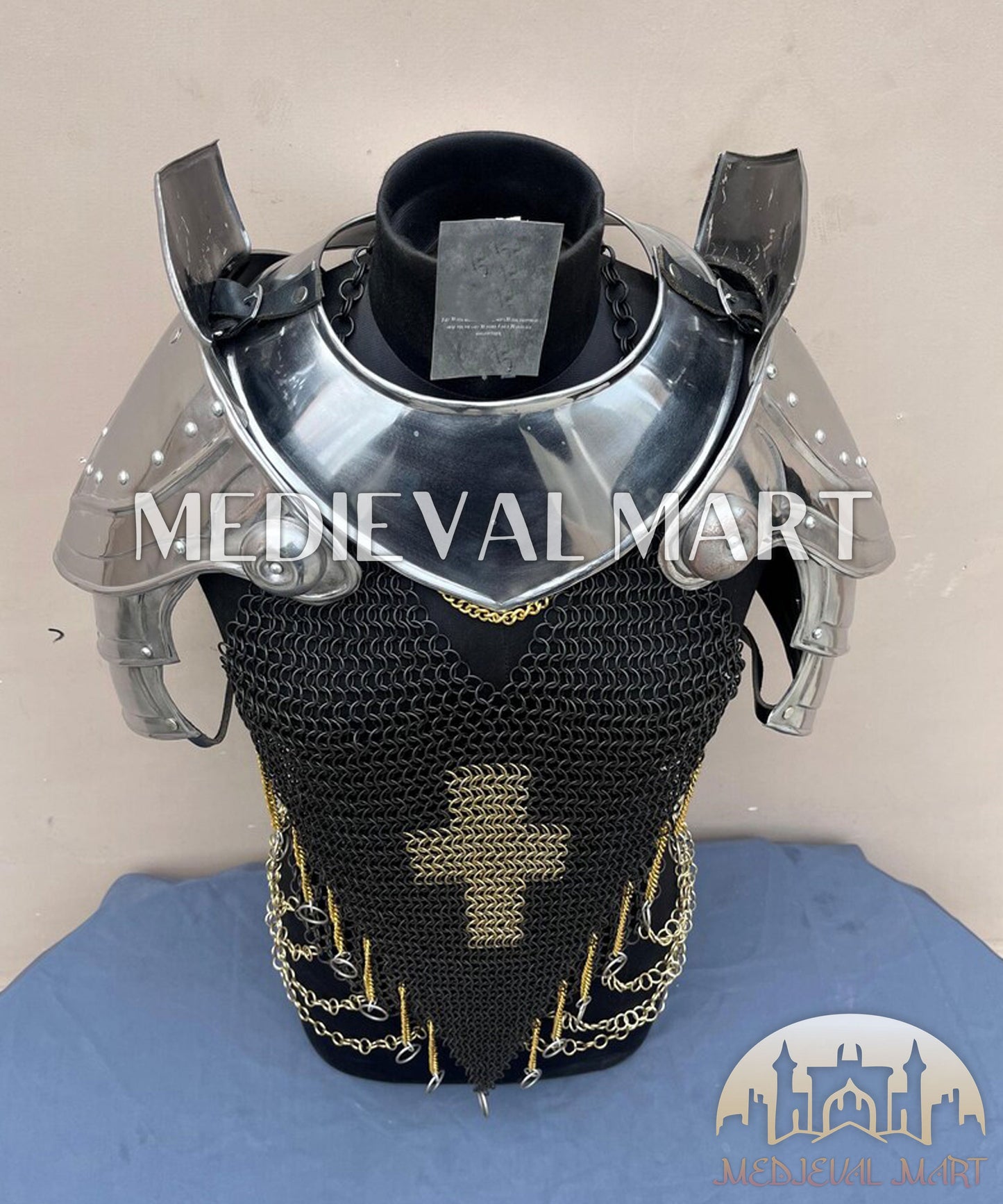 MEDIEVALMART (Isolara Dragonplate) Women’s Armor W/H Black (Dragonfang) Jesus Chainmail
