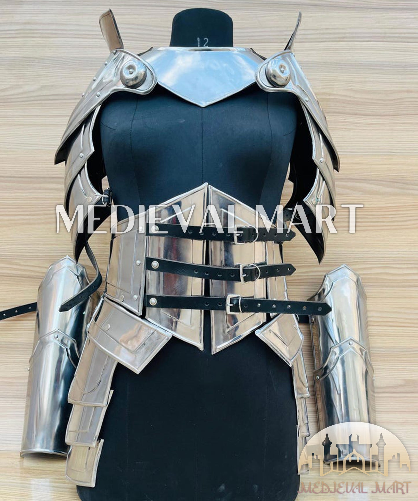 MEDIEVALMART (Isolara Dragonplate) Women’s Armor W/H Frost belt or Arms Armor