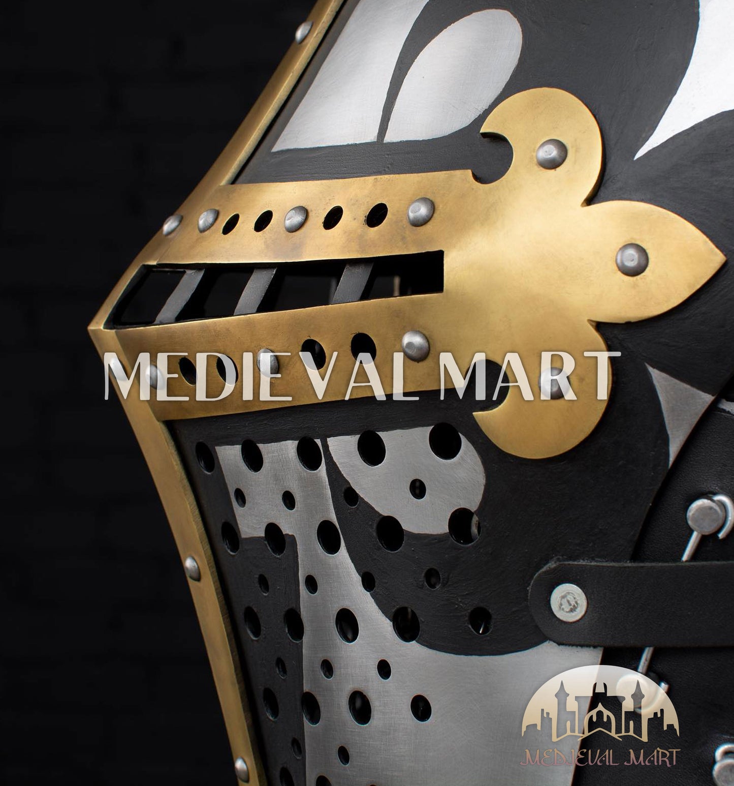 MEDIEVALMART 4th-Century Alexander “Monarch” Edition ROA Helmet W/H Golden Cross