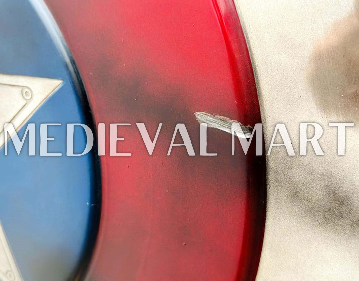 MEDIEVALMART Marvel Legend Captain America Shield Battle Damage Finish Marvel Prop Replica