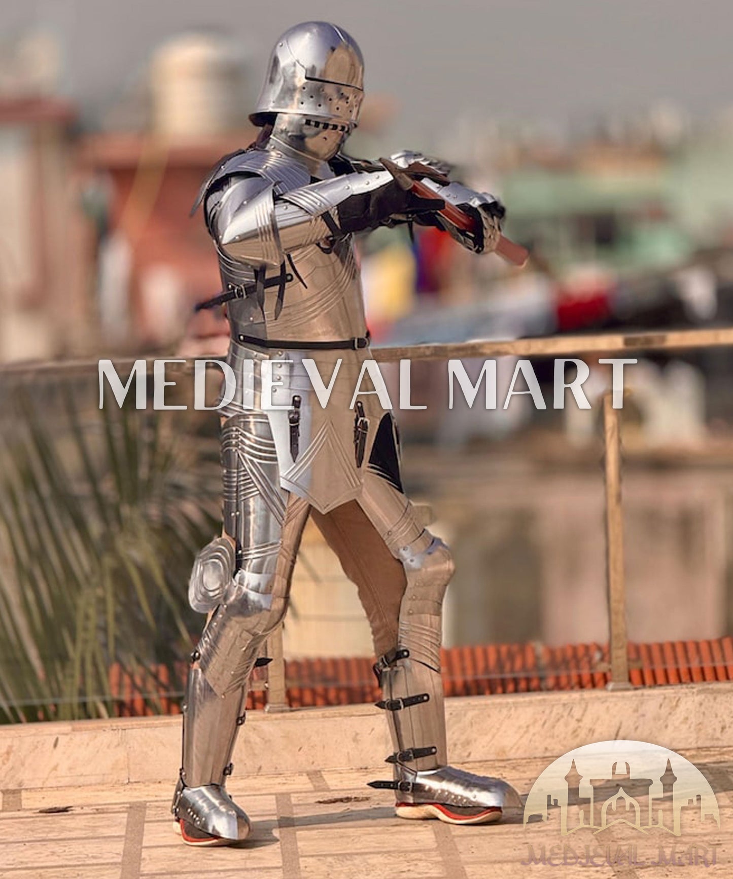 MEDIEVALMART Medieval Gothic Knight Suit Of Armor German Combat