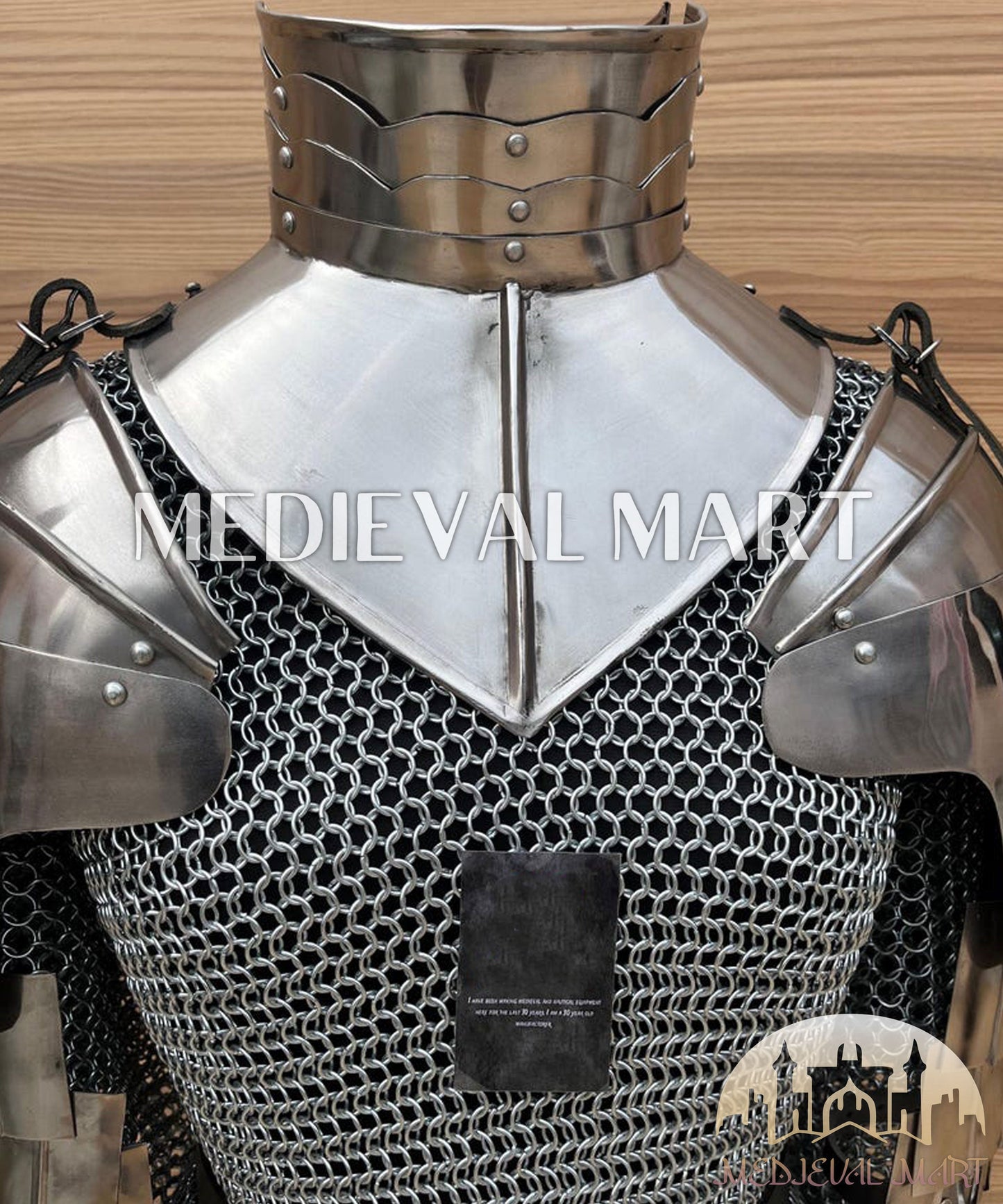 MEDIEVALMART (Solmara Knightward) Women’s Armor W/H (Blazing Fury) Chainmail + Arms Armor