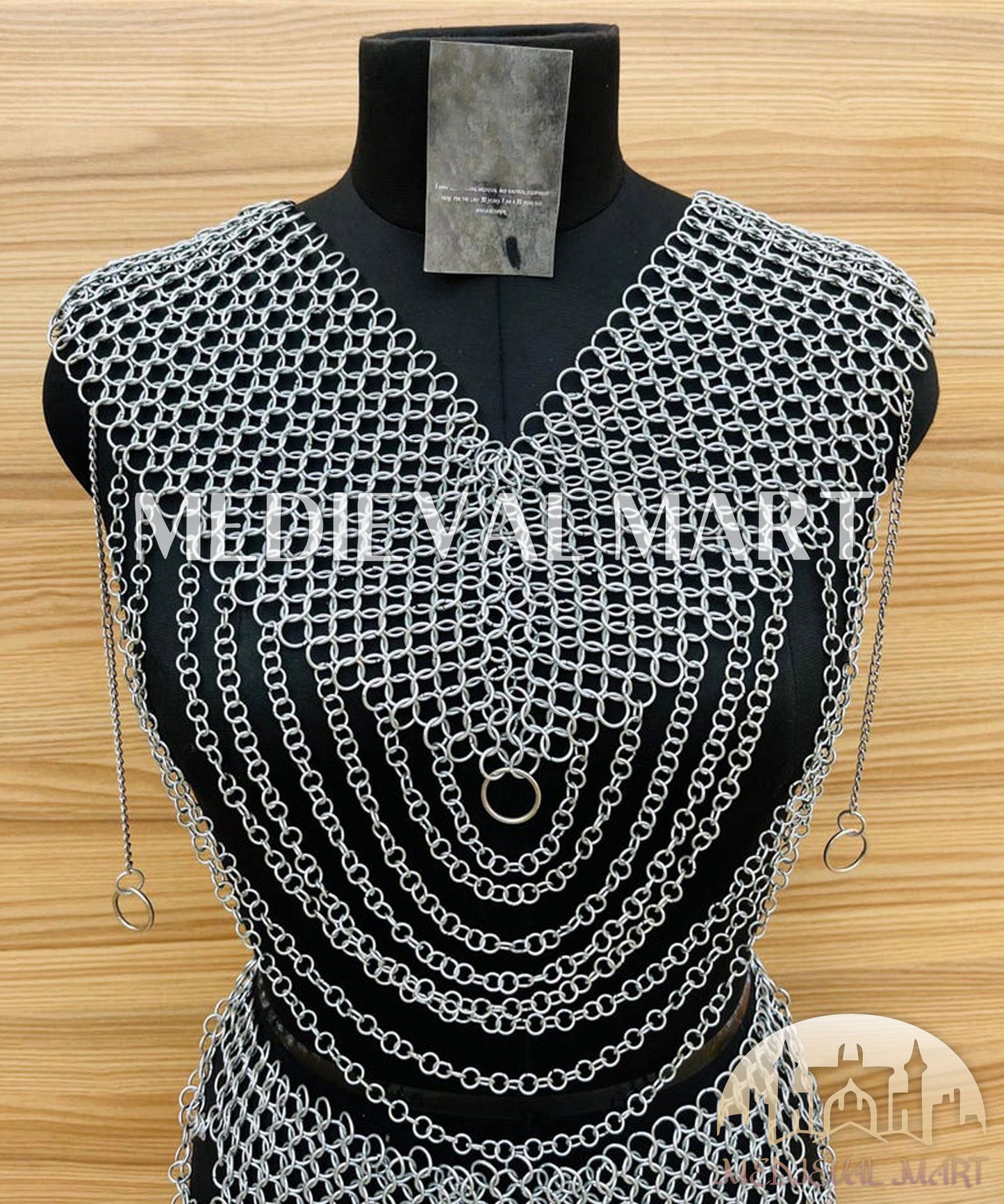 MEDIEVALMART Women’s (MoonFire) Chainmail Armor W/H Skirt