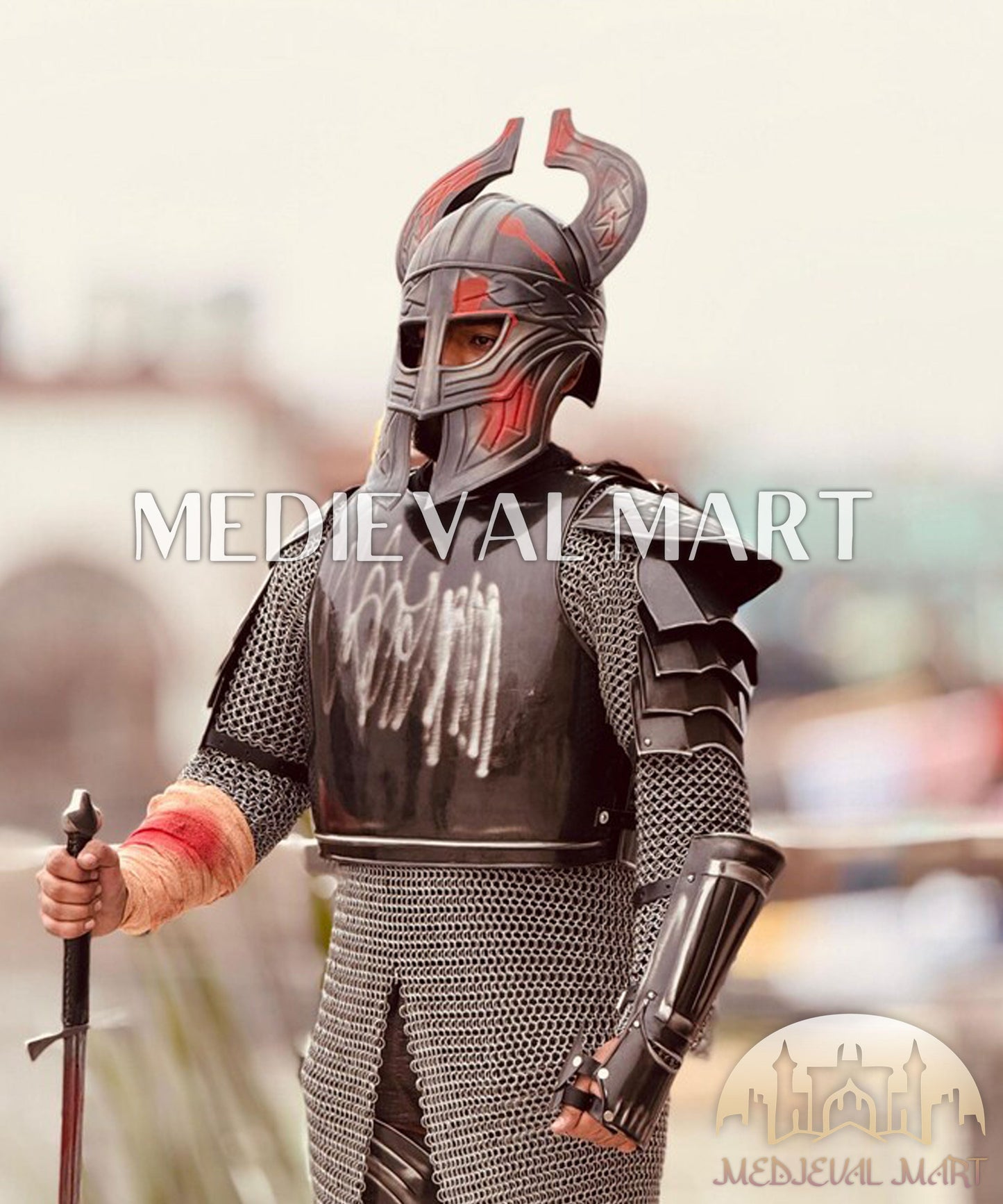 MEDIEVALMART Medieval Battle Ready Fantasy Dark Knight Armor Suit
