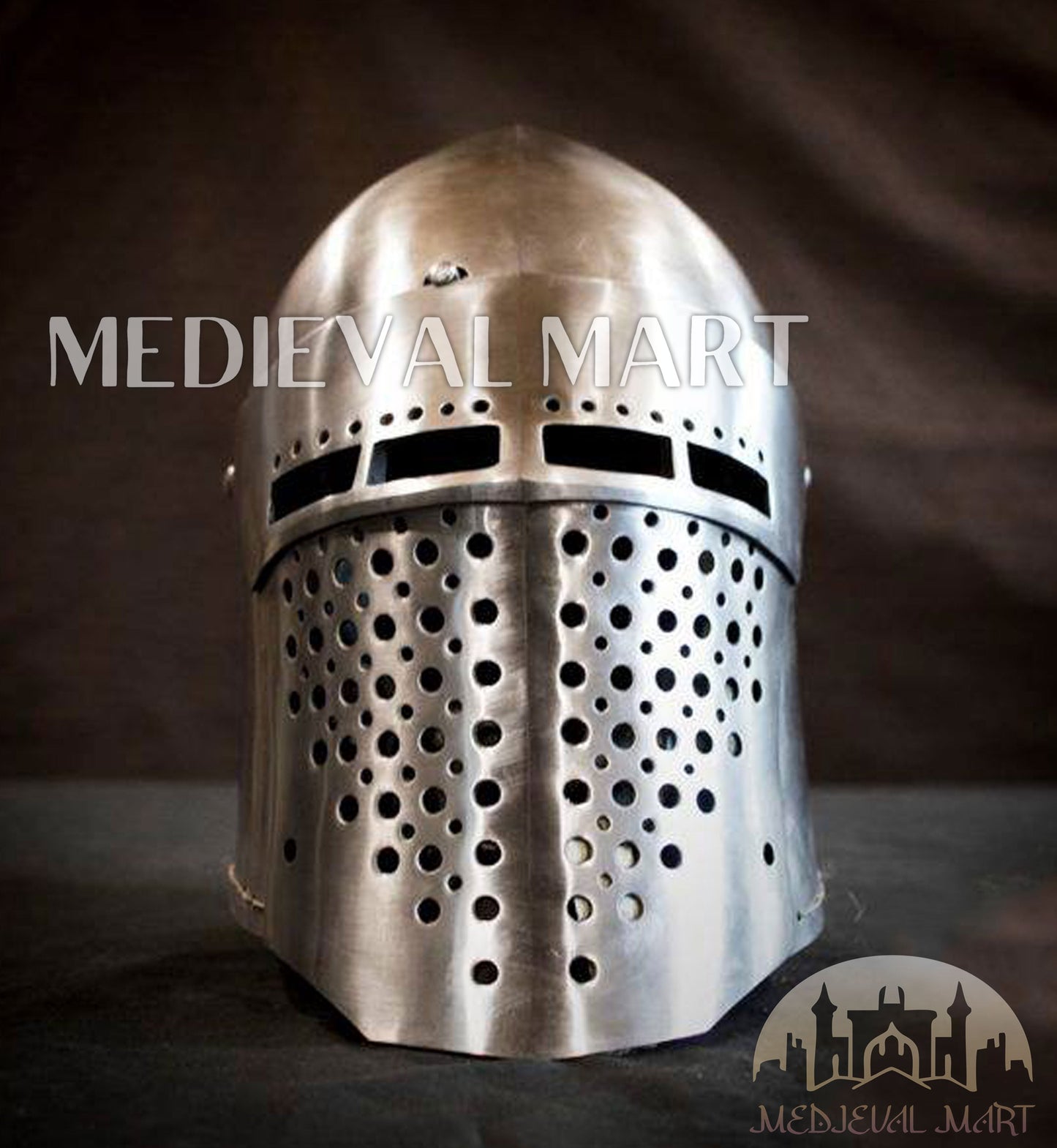 MEDIEVALMART 14th-Century Gothic European knight Modern Fighting Samson Helmet for IMCF