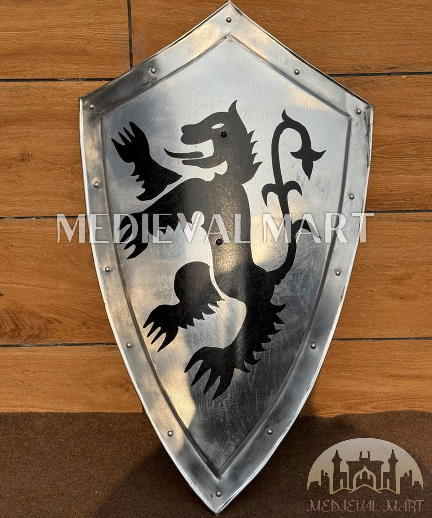 MEDIEVALMART Medieval Templar Dragon Crusader Shield | Gift for Dad
