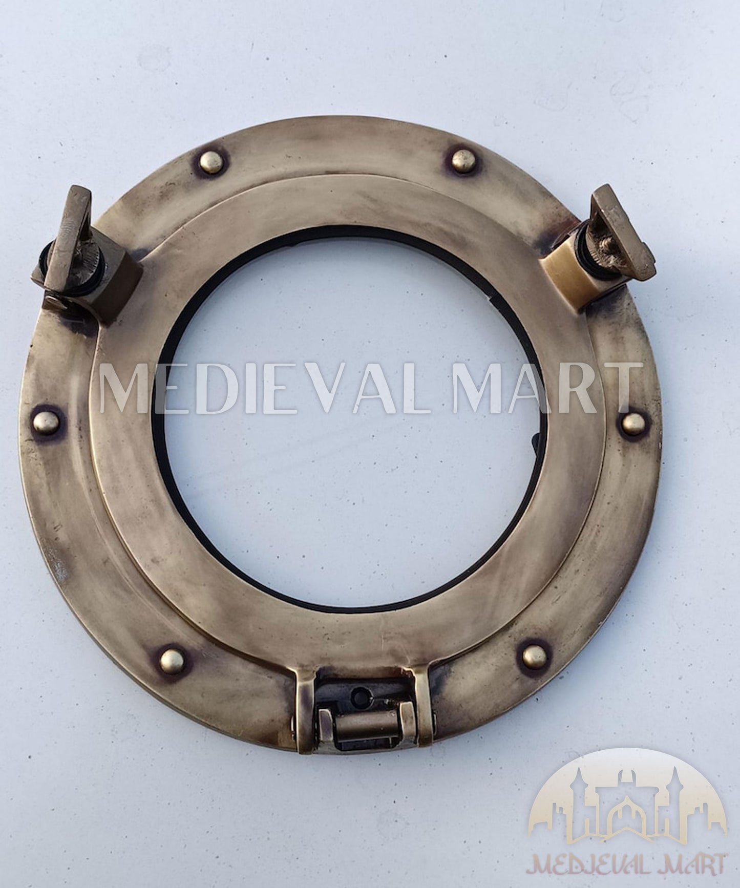 MEDIEVALMART Antique Brass Finish Maritime Ship Porthole