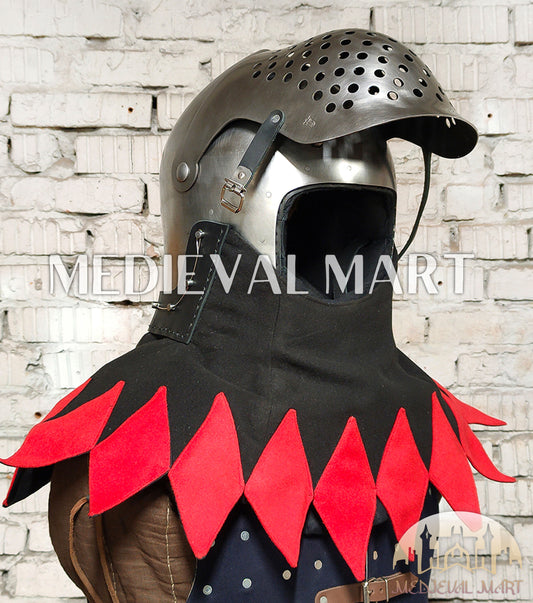 MEDIEVALMART Medieval Archaic “Eisenkopf” Bacinet Helmet Italian HMB; SCA "Bellifortis"