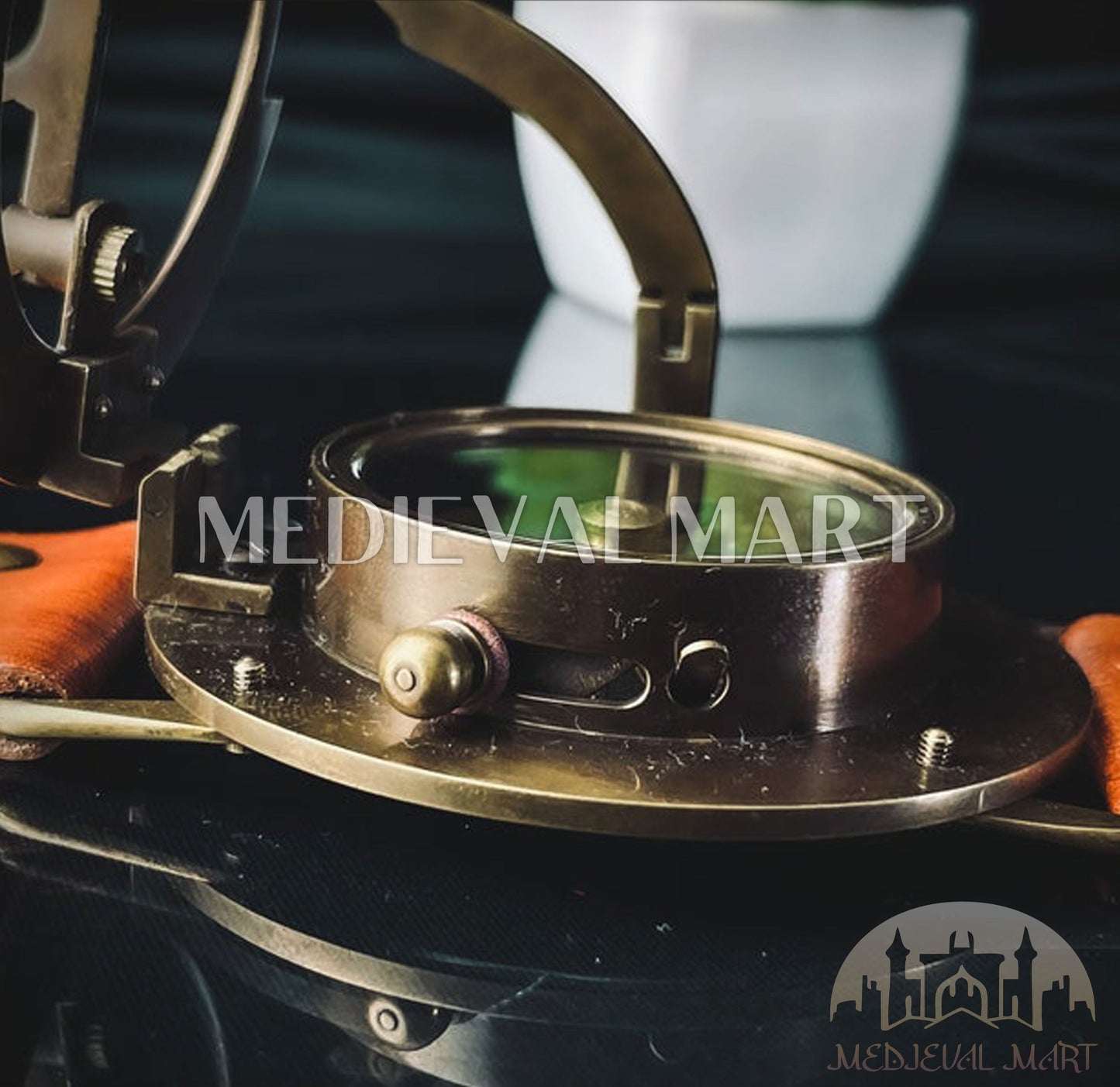 MEDIEVALMART Nautical Wrist Compass Sundial Watch Vintage Style Watch Antique Finish W/H Leather Strap | Gift For Husband