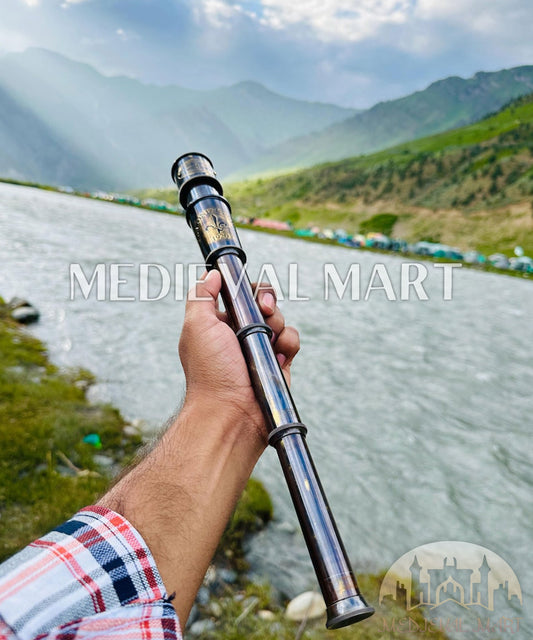 MEDIEVALMART Nautical Royal Marine Brass Telescope Steampunk Gift, Fathers Day Gift