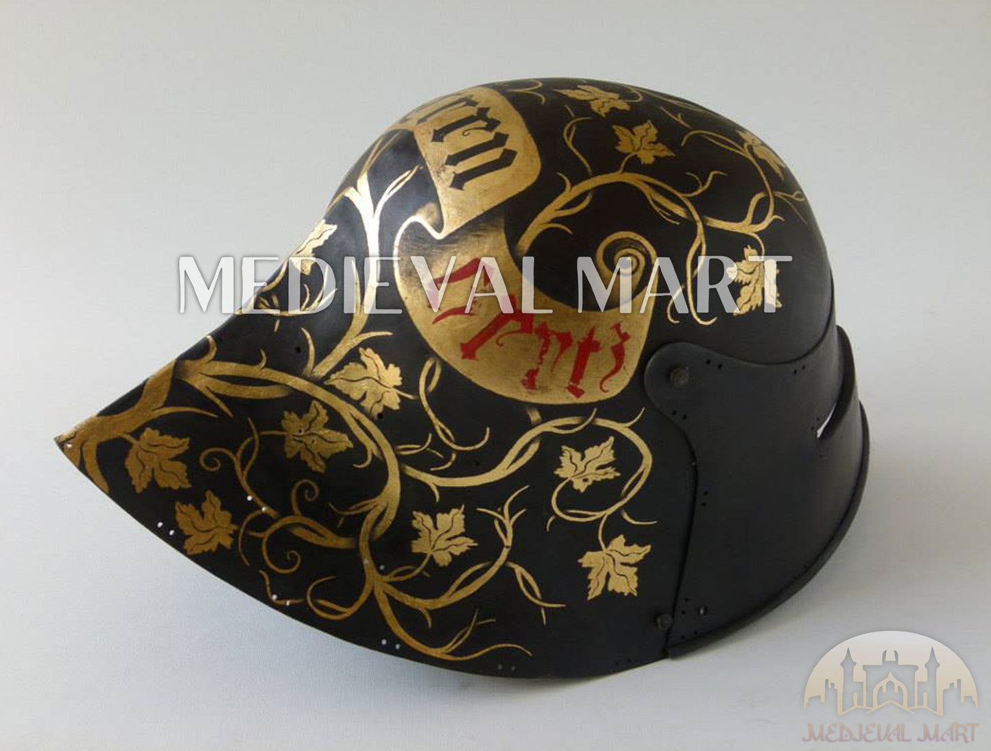 MEDIEVALMART Historical Mid Century German knight Sallet Head Armor "The Mighty King" Helmet
