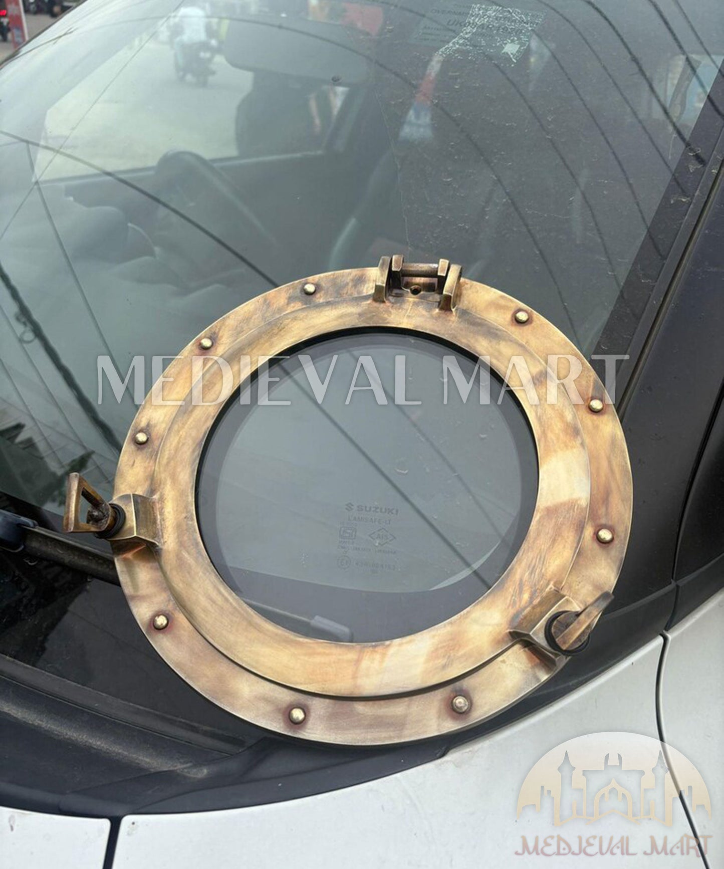 MEDIEVALMART Shiny Chrome Finish Maritime Ship Porthole