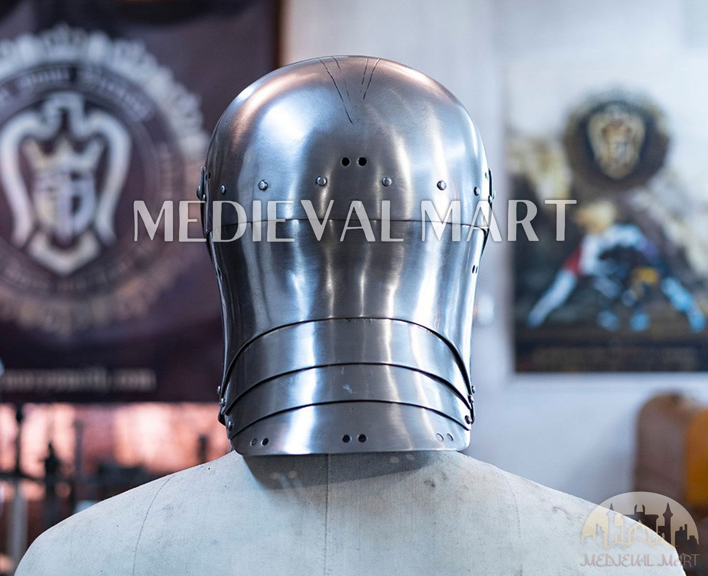 MEDIEVALMART Medieval Steel German knight Sallet head armor "The Kingmaker" Helmet