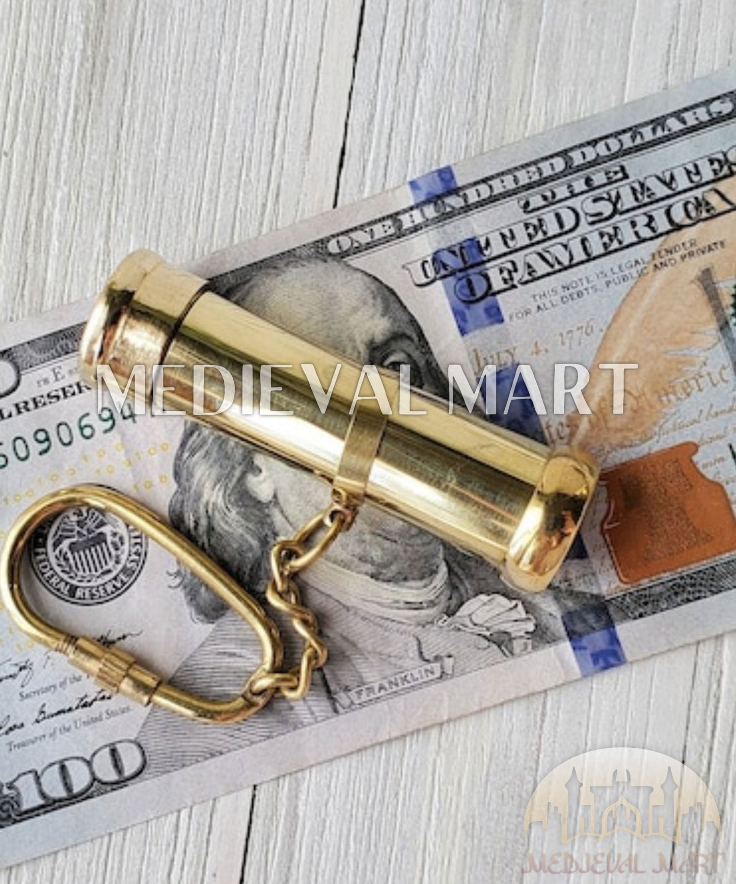 MEDIEVALMART Nautical Mini Brass Kaleidoscope Pendant Steampunk Necklace Supply