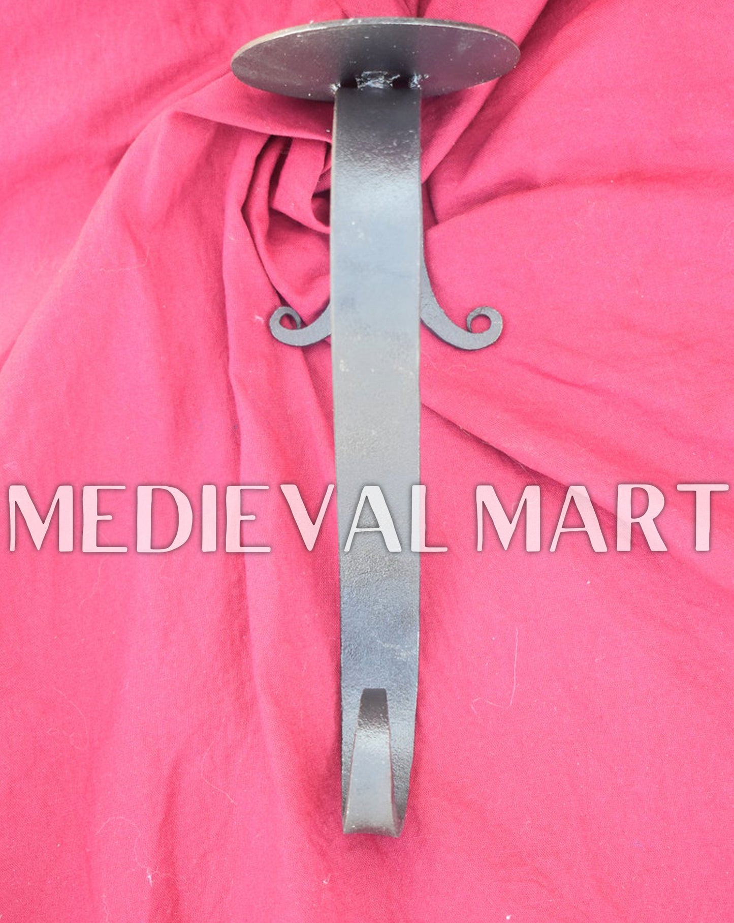 MEDIEVALMART Hand Forged Medieval Iron Candle Stand For Wall Hanging