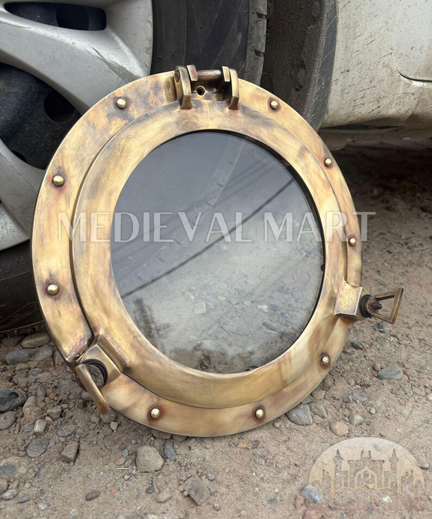 MEDIEVALMART Shiny Chrome Finish Maritime Ship Porthole