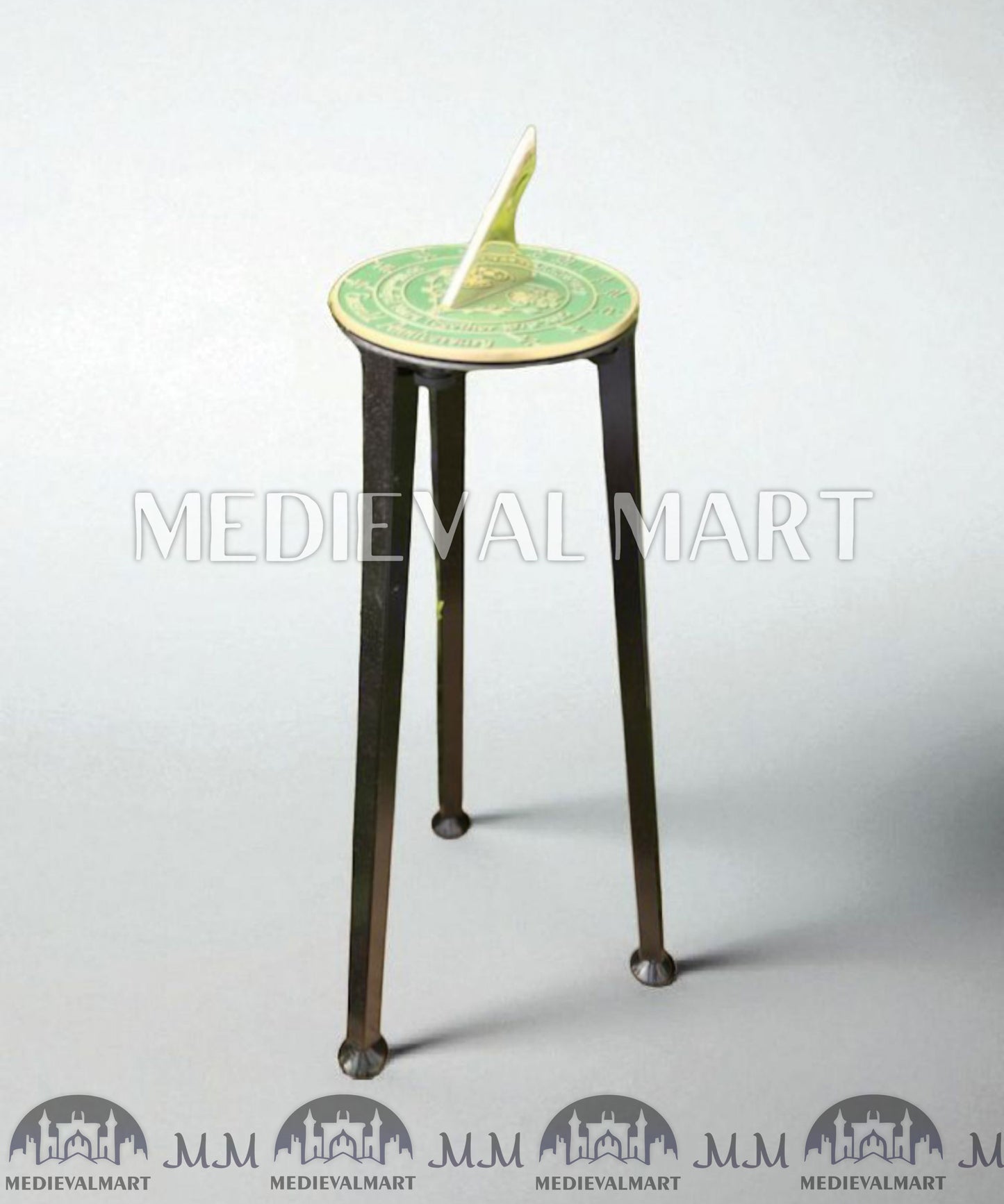 MEDIEVALMART 55th "Wonderful Years" Emerald Anniversary Sundial Clock Best Gift For Anniversary Day