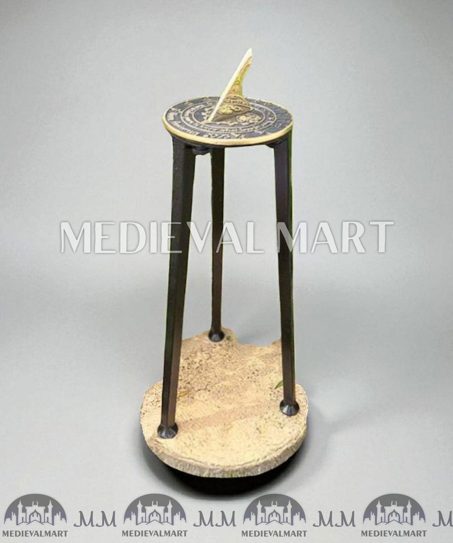 MEDIEVALMART "Fall In Love" Happy Anniversary Sundial Clock Best Gift For Anniversary Day