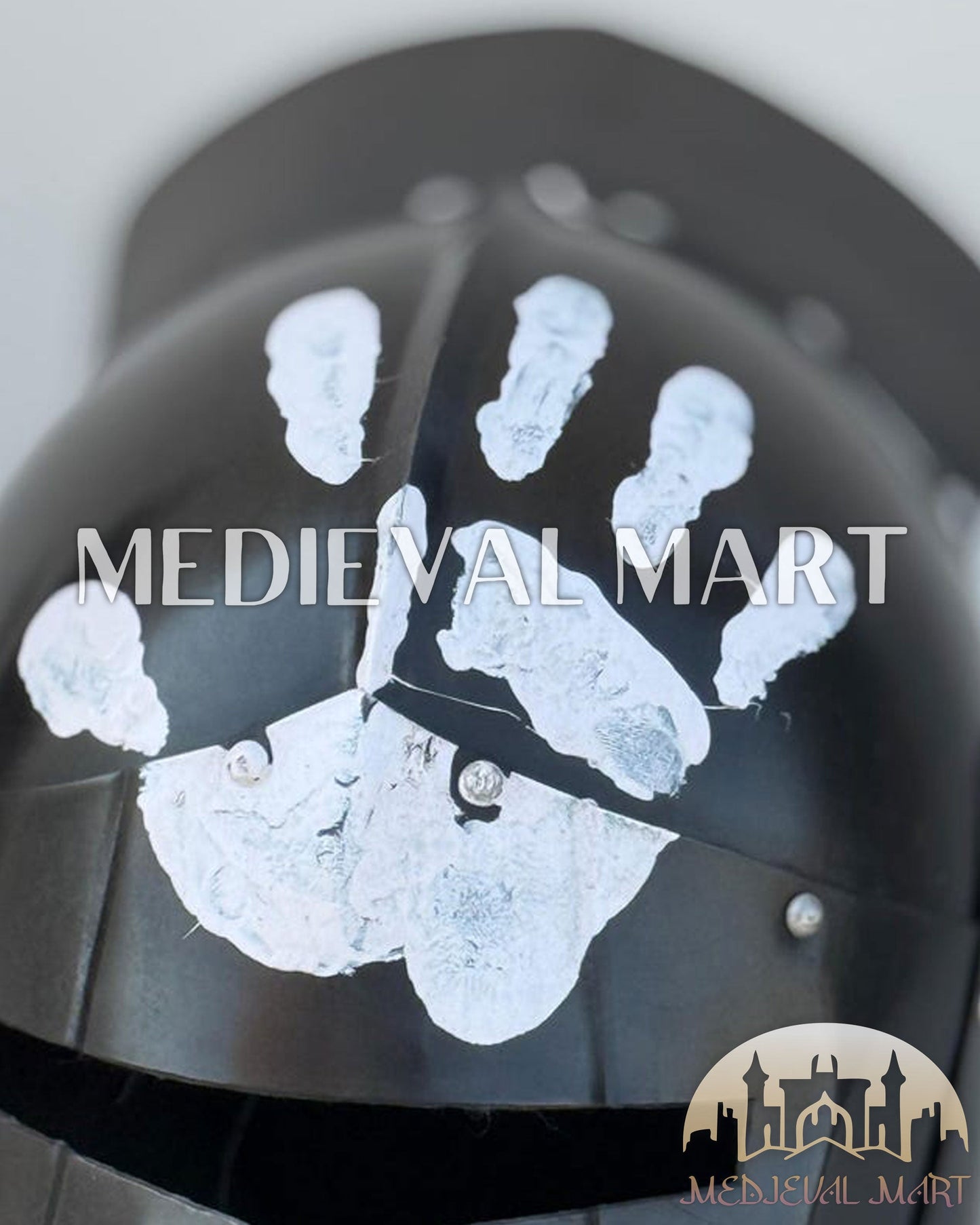 MEDIEVALMART URUK HAI Warrior Knight Helmet W/H Free Stand | LOTR Props