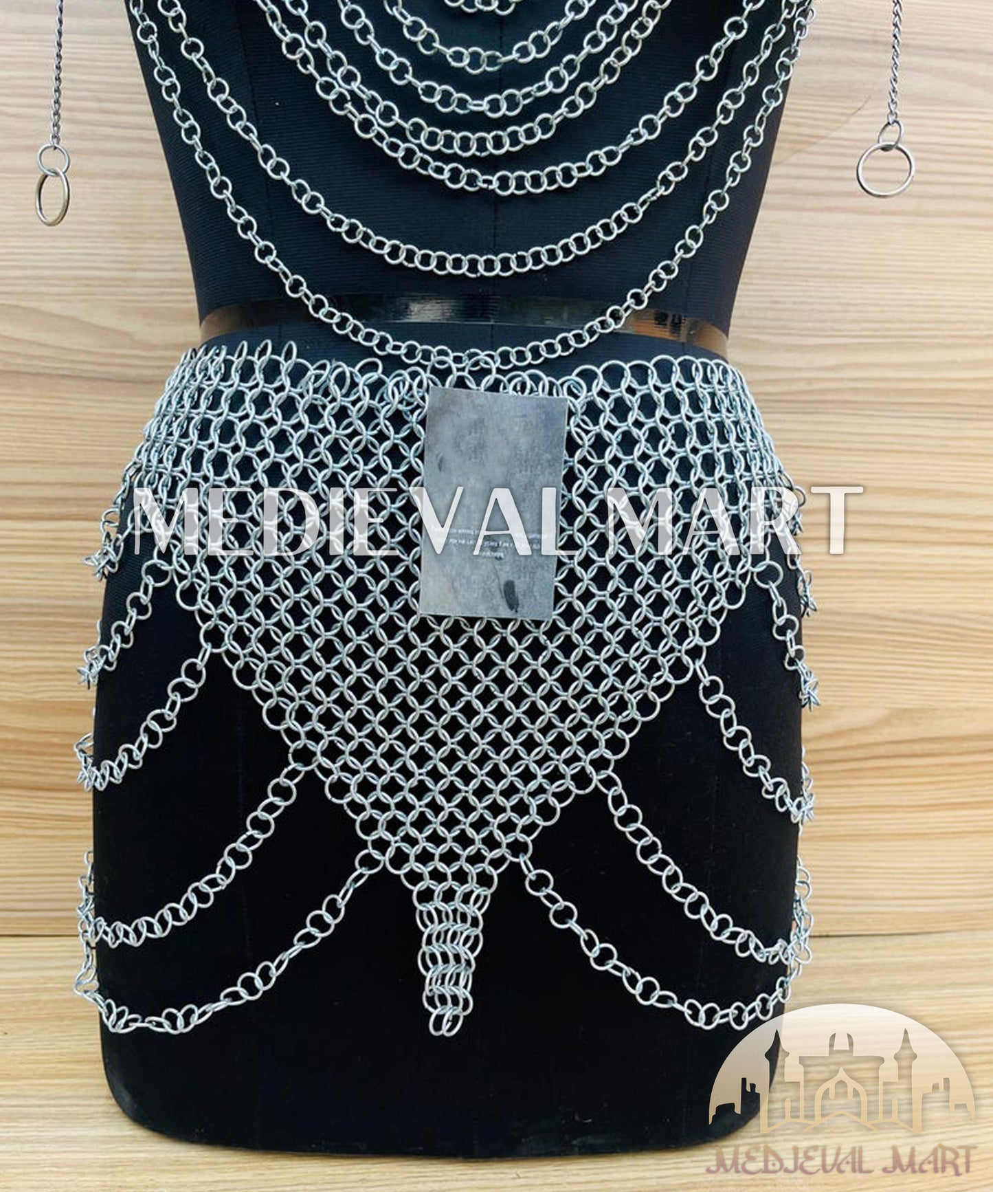 MEDIEVALMART Women’s (MoonFire) Chainmail Armor W/H Skirt