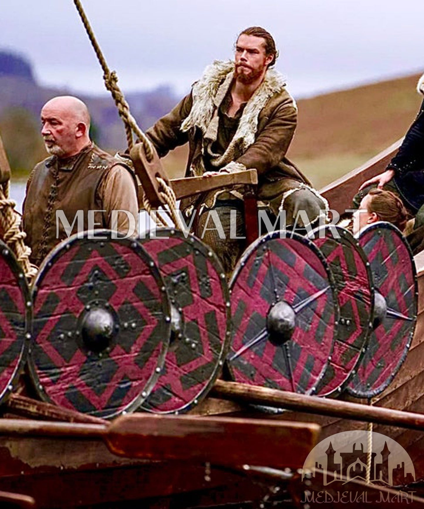 MEDIEVALMART Viking's Valhalla Prince Harald Sigurdsson of Norway Authentic Battleworn Viking Wooden Shield | Gifts For Dad