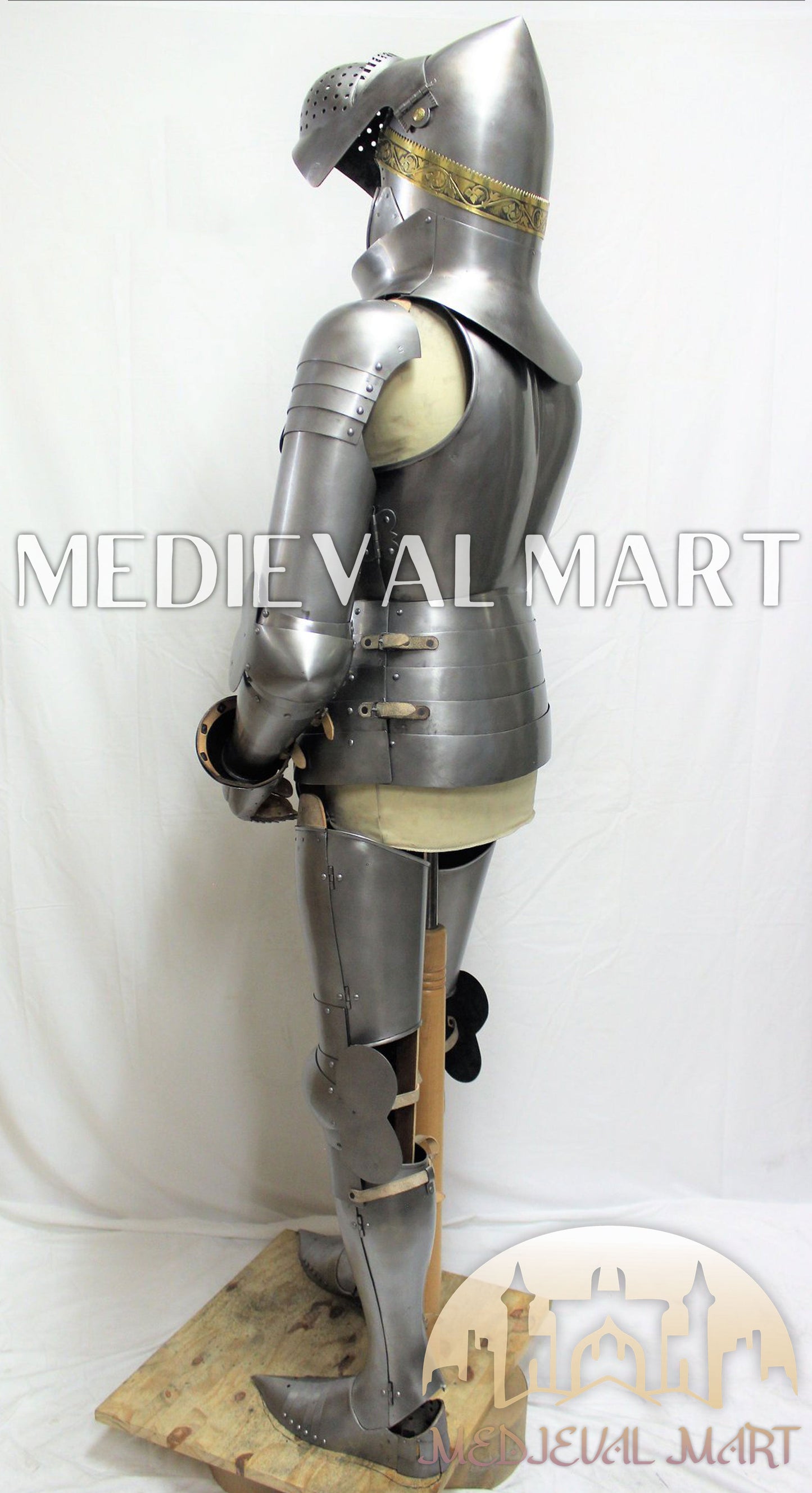 MEDIEVALMART Historical Mild Steel Ancient Rom Soldier Full Armor Costume W/H Bacinet Helmet