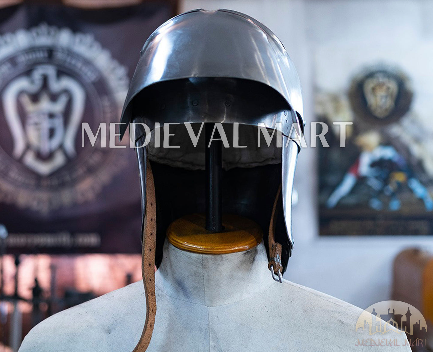 MEDIEVALMART Medieval Steel German knight Sallet head armor "The Kingmaker" Helmet