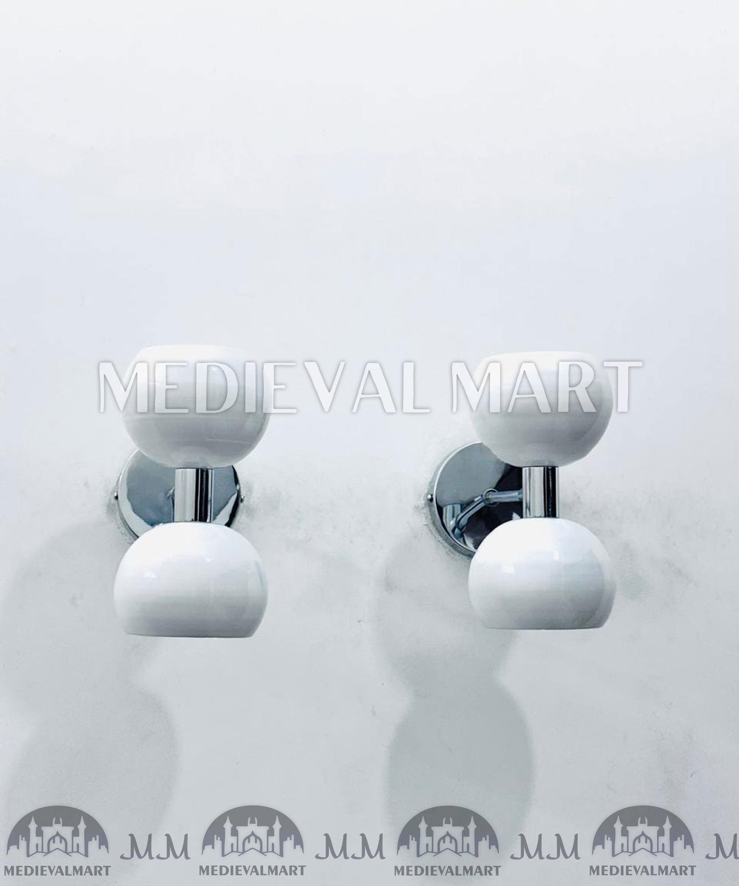 MEDIEVALMART Mid Century Italian Stilnovo Diabolo Wall Sconce Light Pair