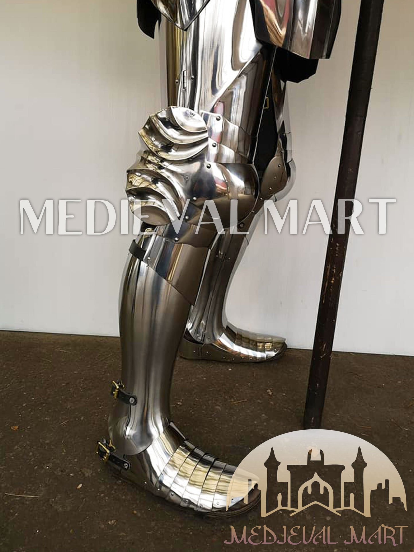 MEDIEVALMART Medieval knight Full Plate Customised English Body Armor With Viking Axe Weapon
