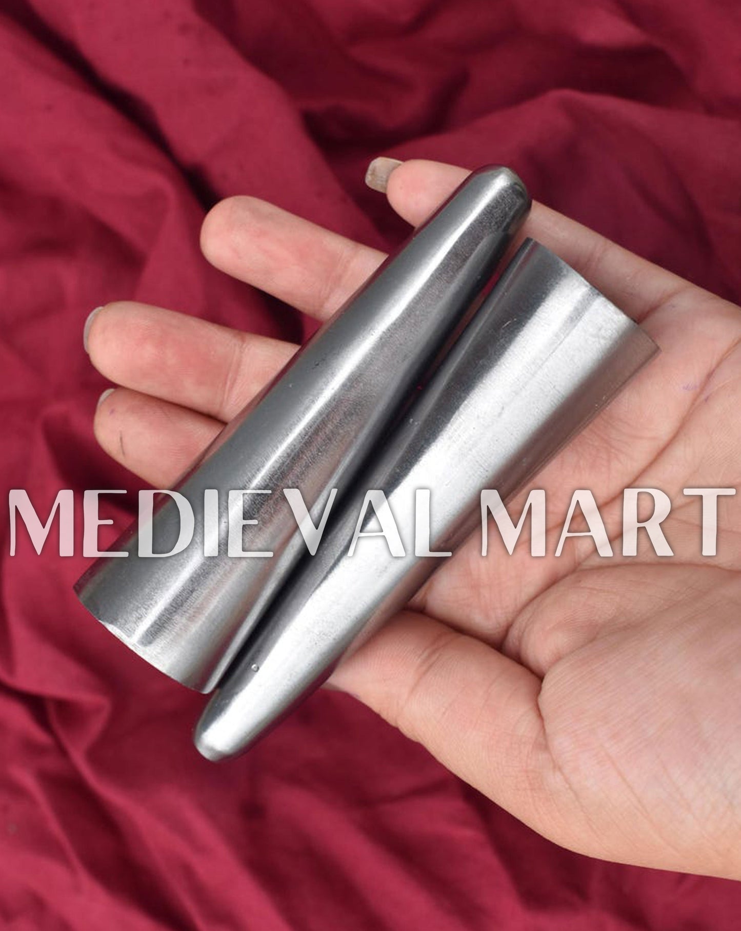 MEDIEVALMART Hand-Forged Medieval Polish Butt Cap Pack Of 2