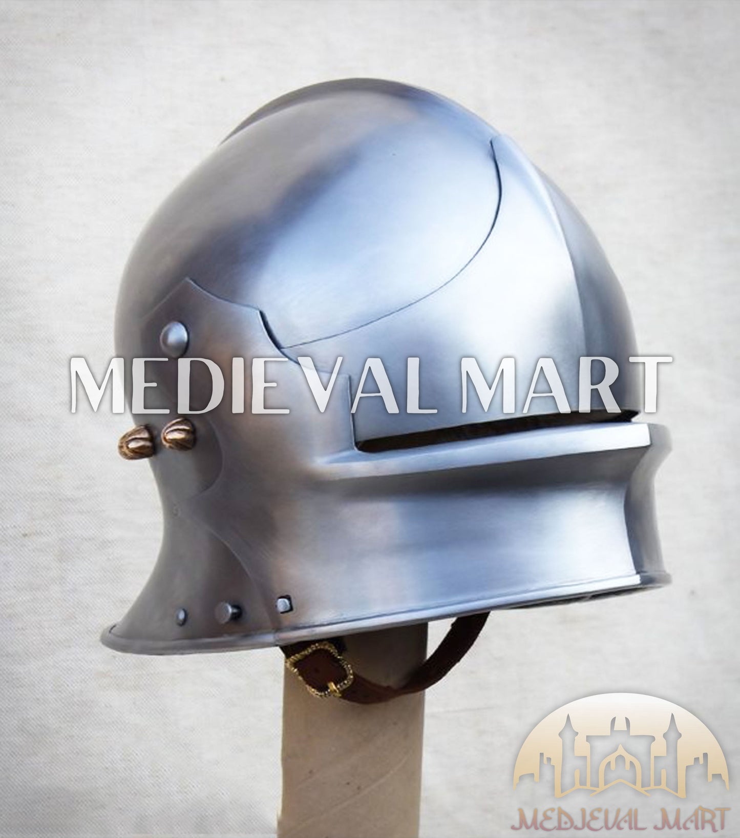 MEDIEVALMART Hungary Mid Century Medieval Gothic Celata War Helmet With Neck Armor