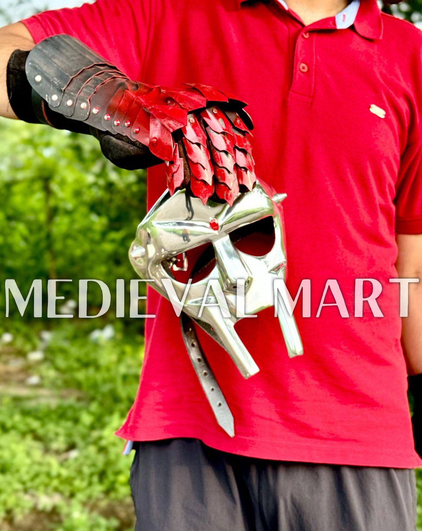 MEDIEVALMART LOTR Witcher Sauron-Inspired Iron Man Gauntlet Edition - Fantasy Gloves Armor