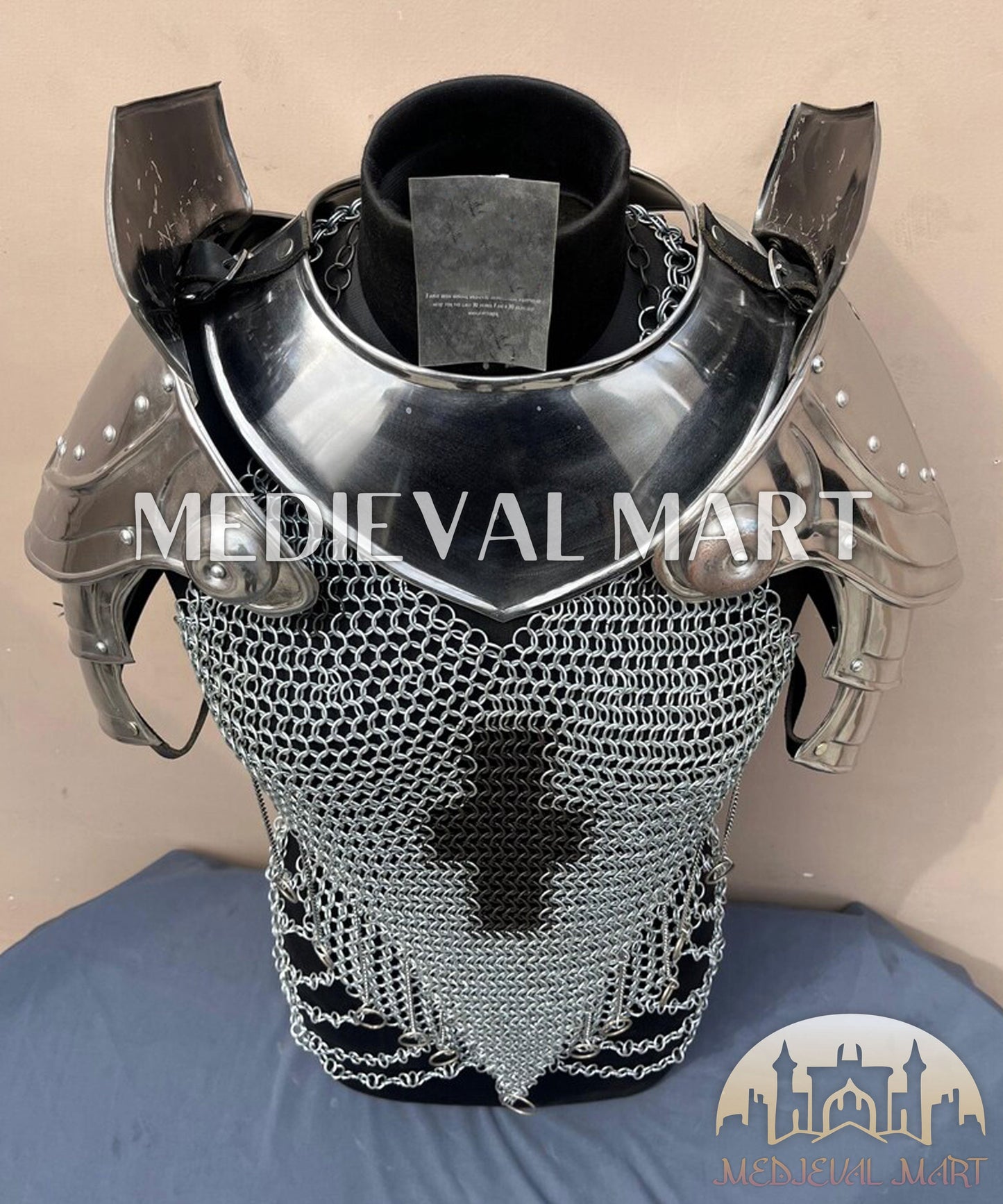 MEDIEVALMART (Isolara Dragonplate) Women’s Armor W/H Silver (Dragonfang) Jesus Chainmail Armor