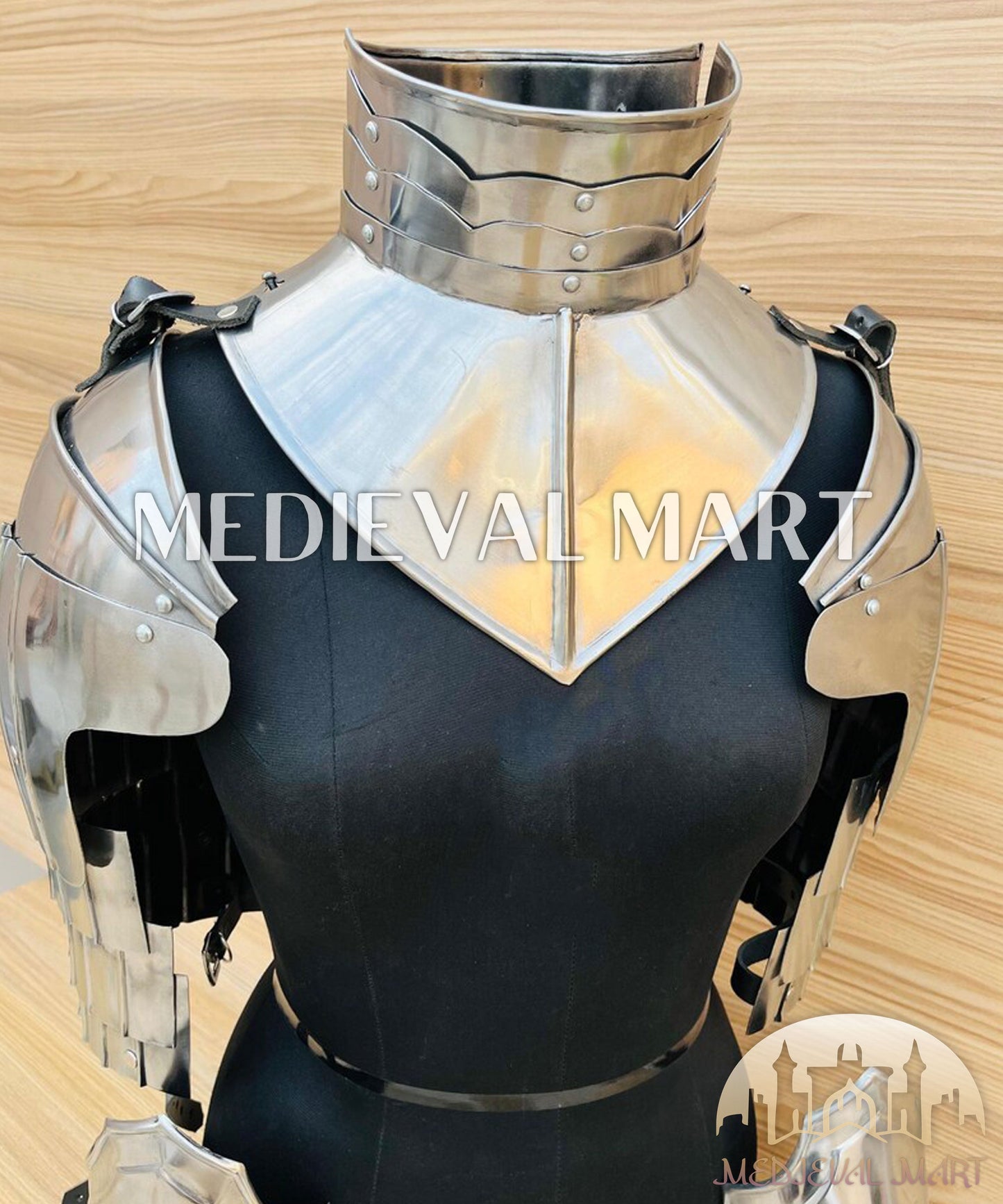 MEDIEVALMART MedievalMart (Solmara KnightWard) Women’s Armor With Pauldron & Bracer